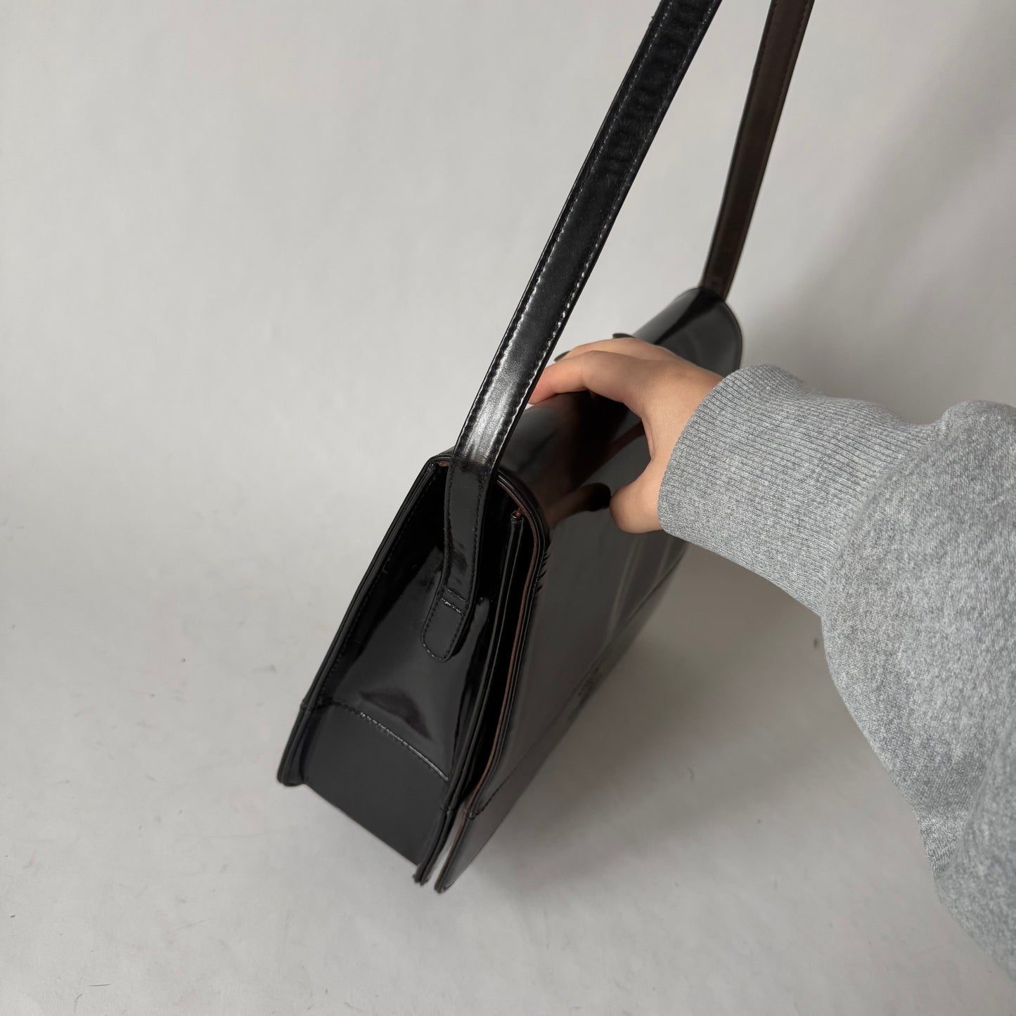 Chanel Black Patent Leather Shoulder Bag