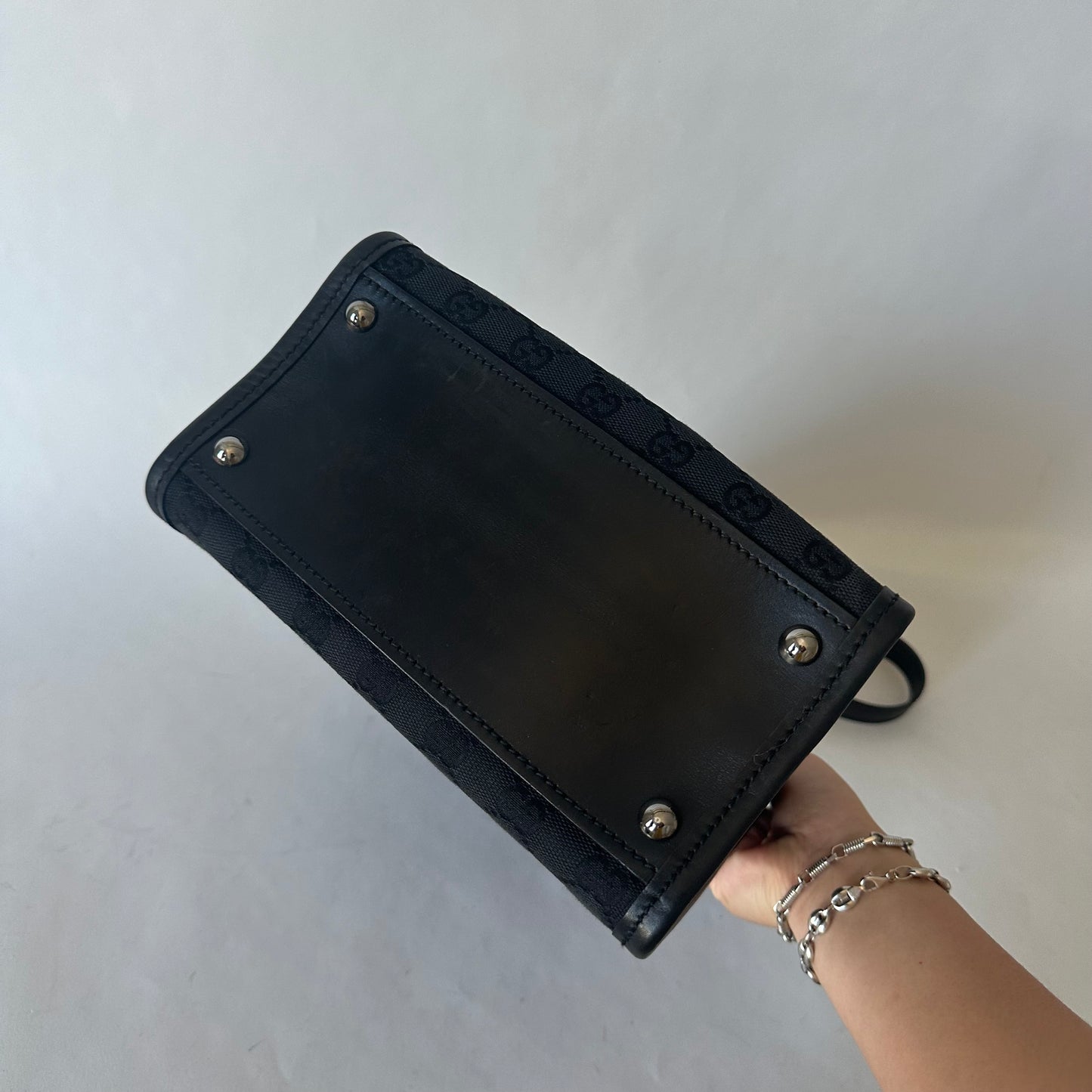 Gucci Black Canvas Shoulder Bag