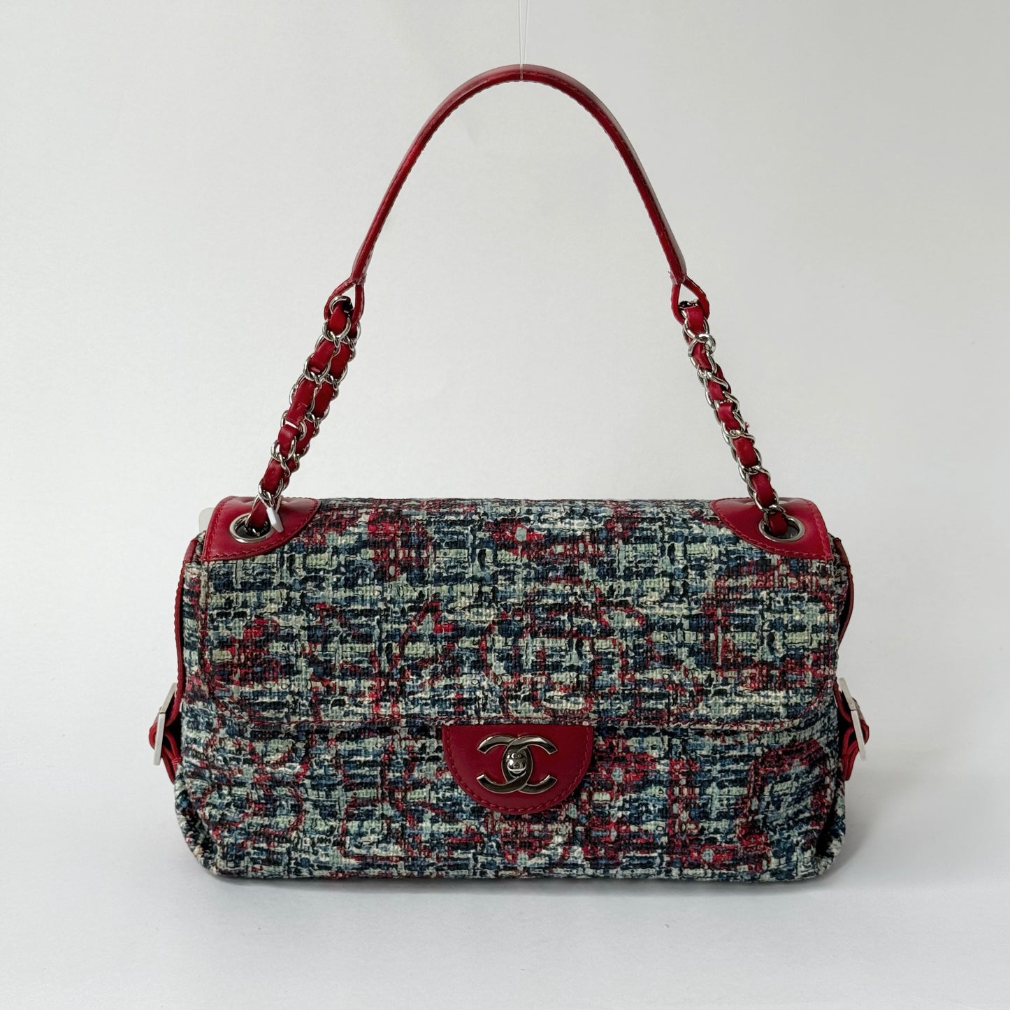 Chanel Multicolored Tweed Flap Shoulder Bag