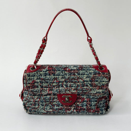 Chanel Multicolored Tweed Flap Shoulder Bag