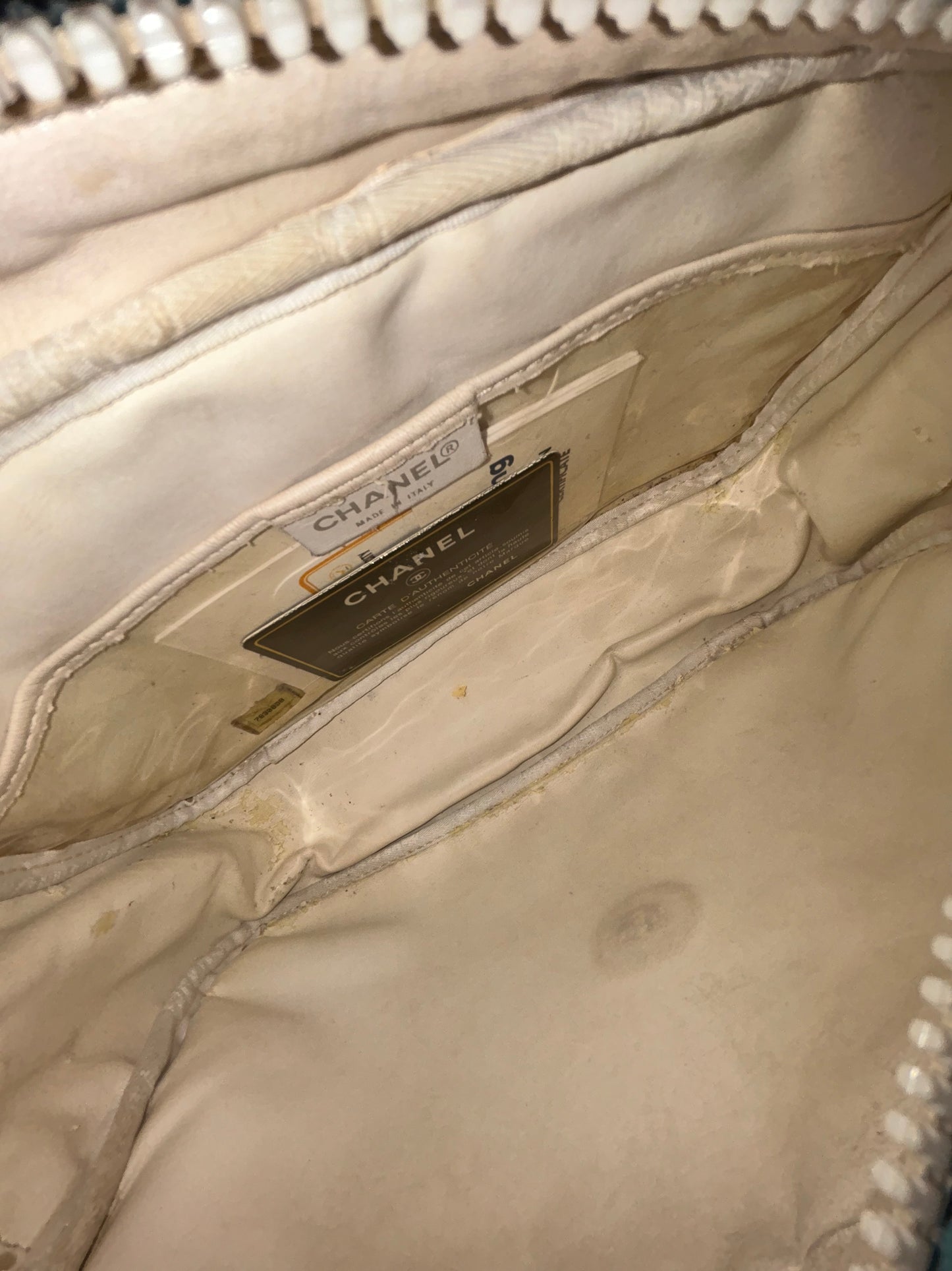 Chanel Light Blue CC Monogram Terry Cloth Sports Line Flap