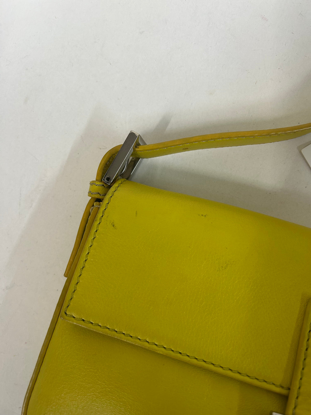 Fendi Yellow Leather Baguette