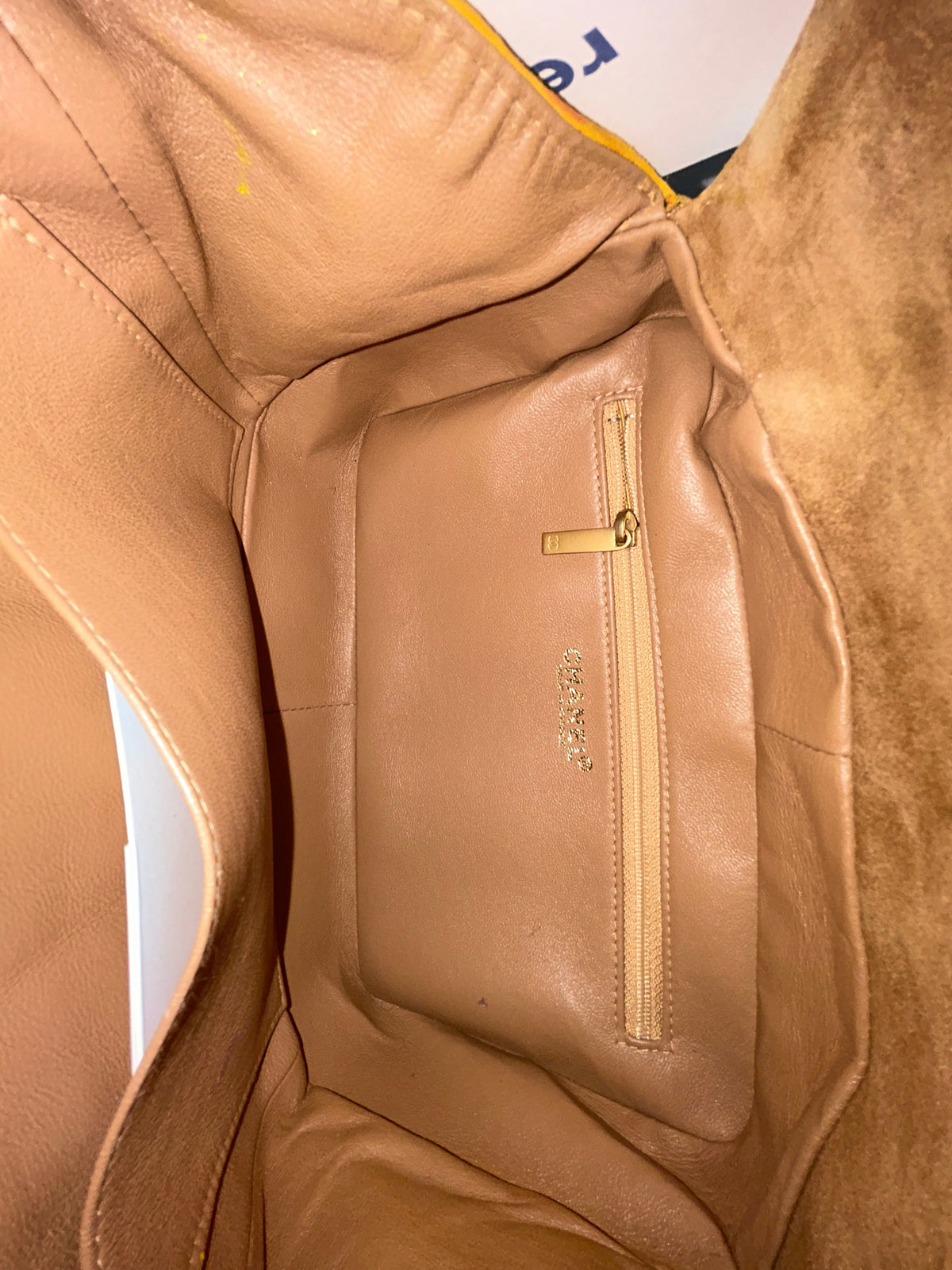 Chanel Brown Suede Chocolate Bar Kelly Top Handle Bag