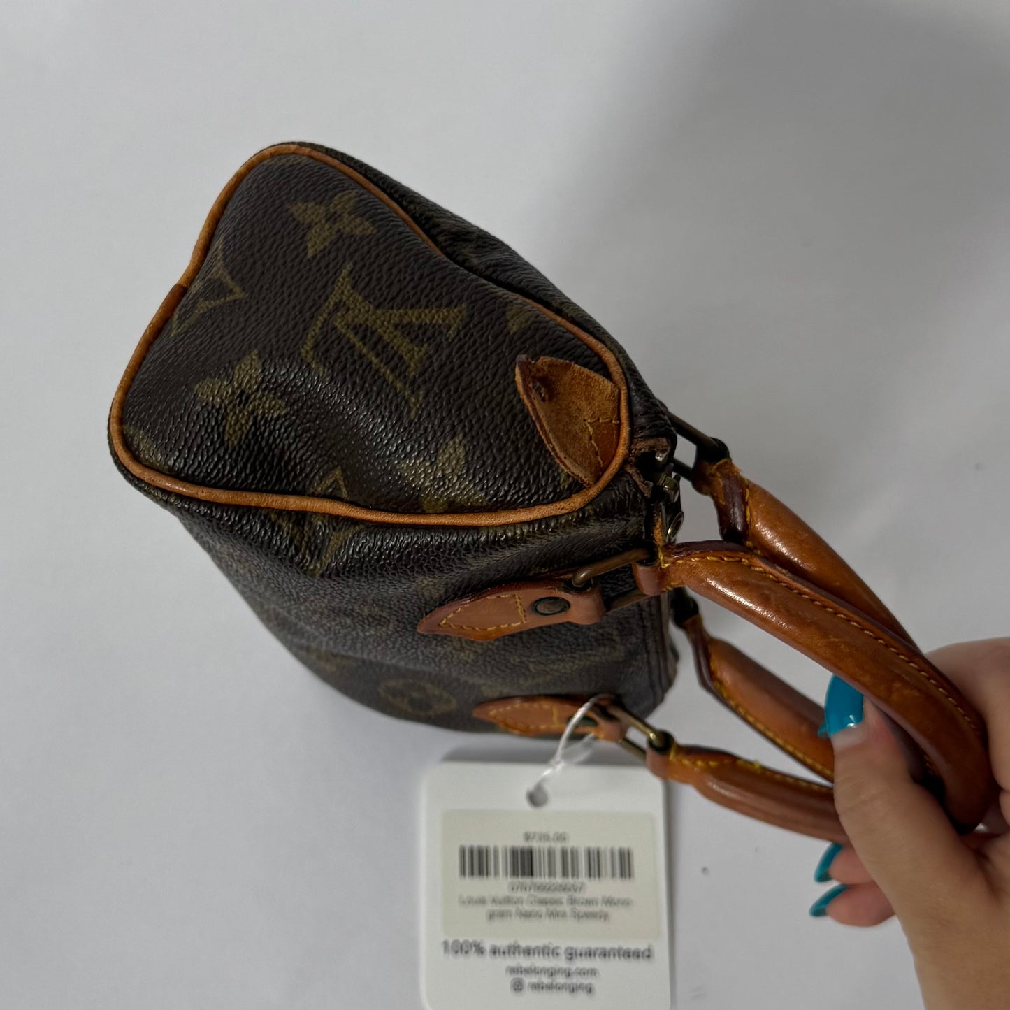 Louis Vuitton Classic Brown Monogram Nano Mini Speedy