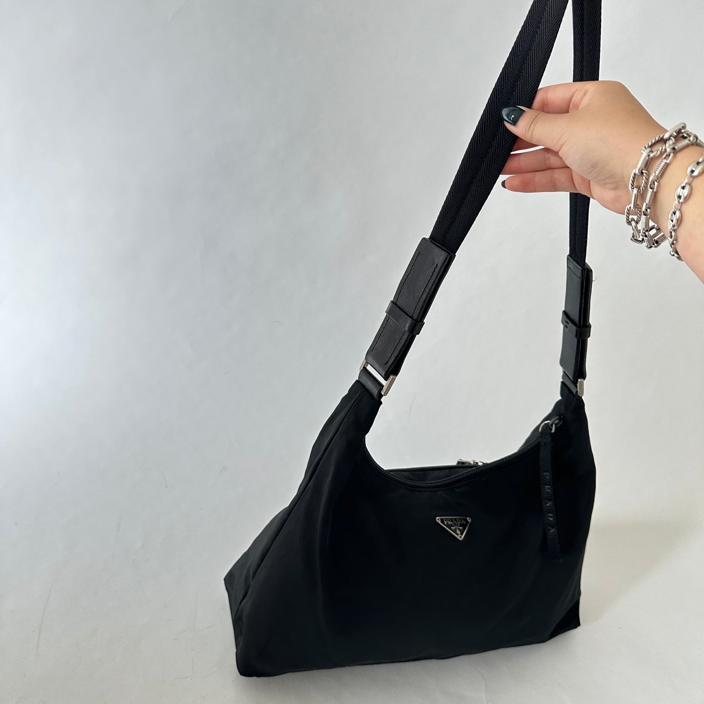 Prada Black Nylon Shoulder Bag