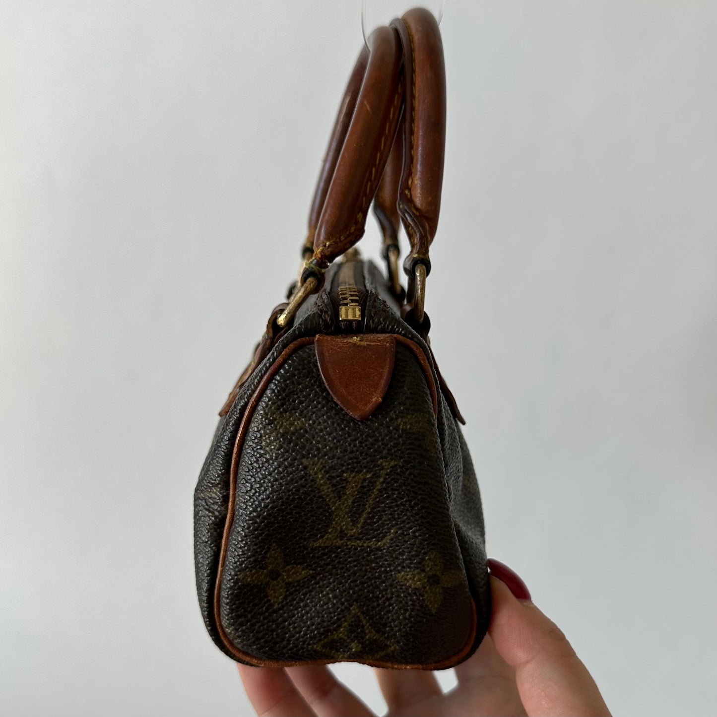 Louis Vuitton Vintage Brown Classic Monogram Mini Nano Speedy