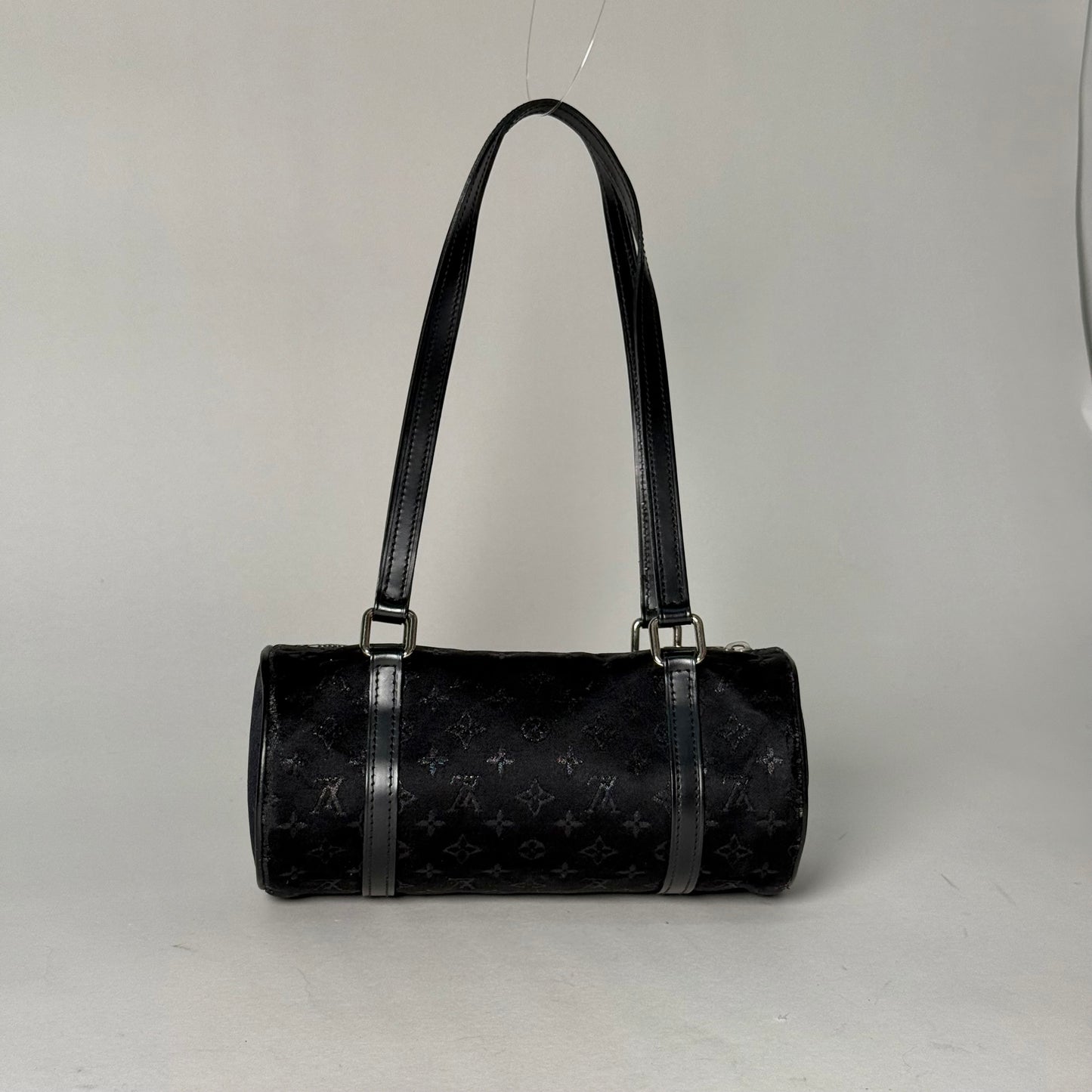 Rare Louis Vuitton Satin Black Monogram Mini Papillon Bag