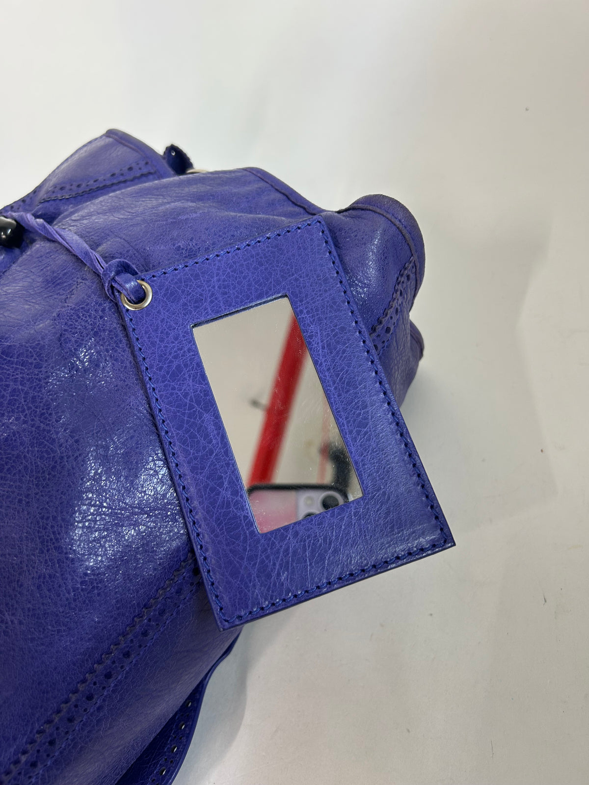 Balenciaga Purple Brogues City Bag