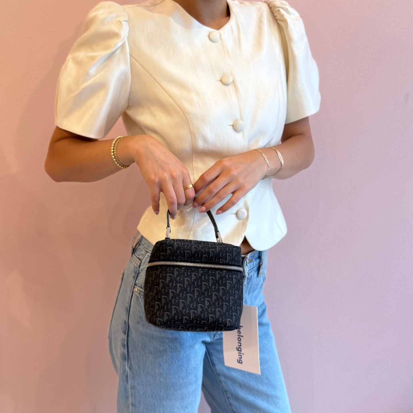 Christian Dior Black Trotter Monogram Vanity Bag
