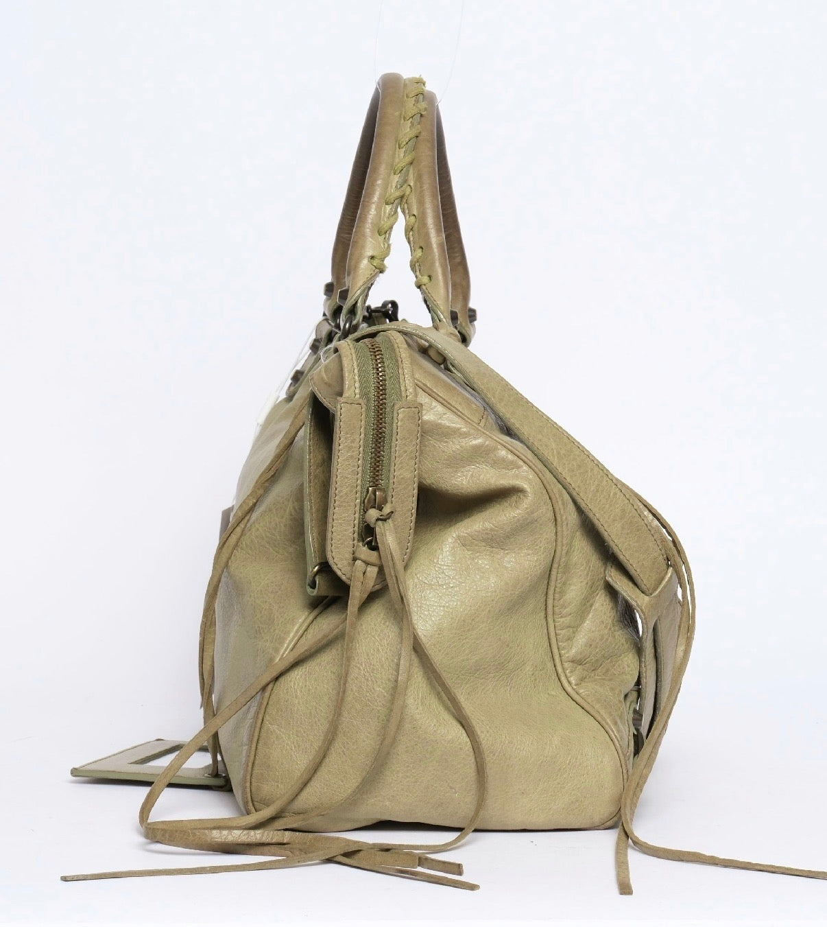 Balenciaga Matcha Green Leather "Velo" City Bag