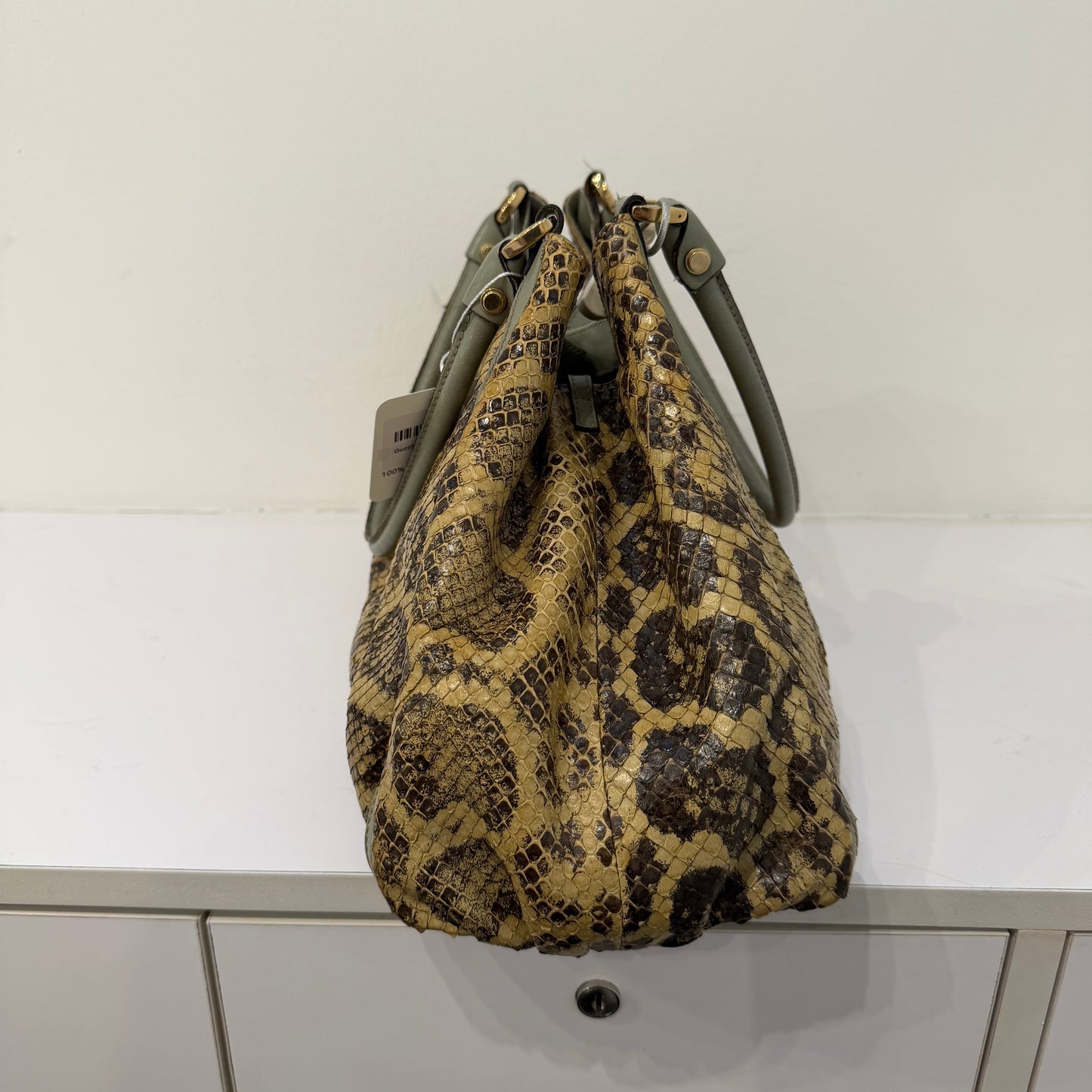 Gucci Python Leather Abbey D-Ring Hobo Bag