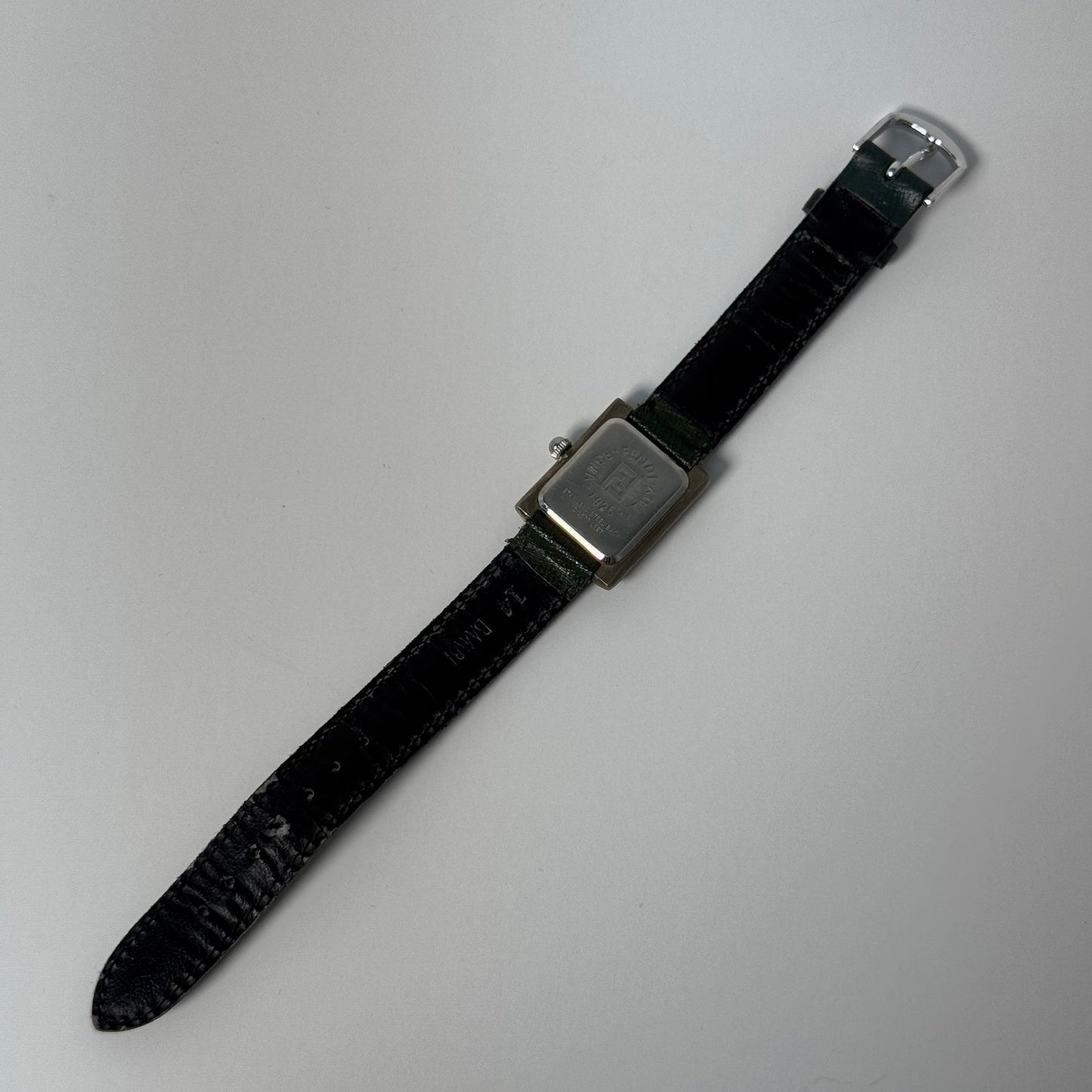 Fendi Green Square White Dial Watch