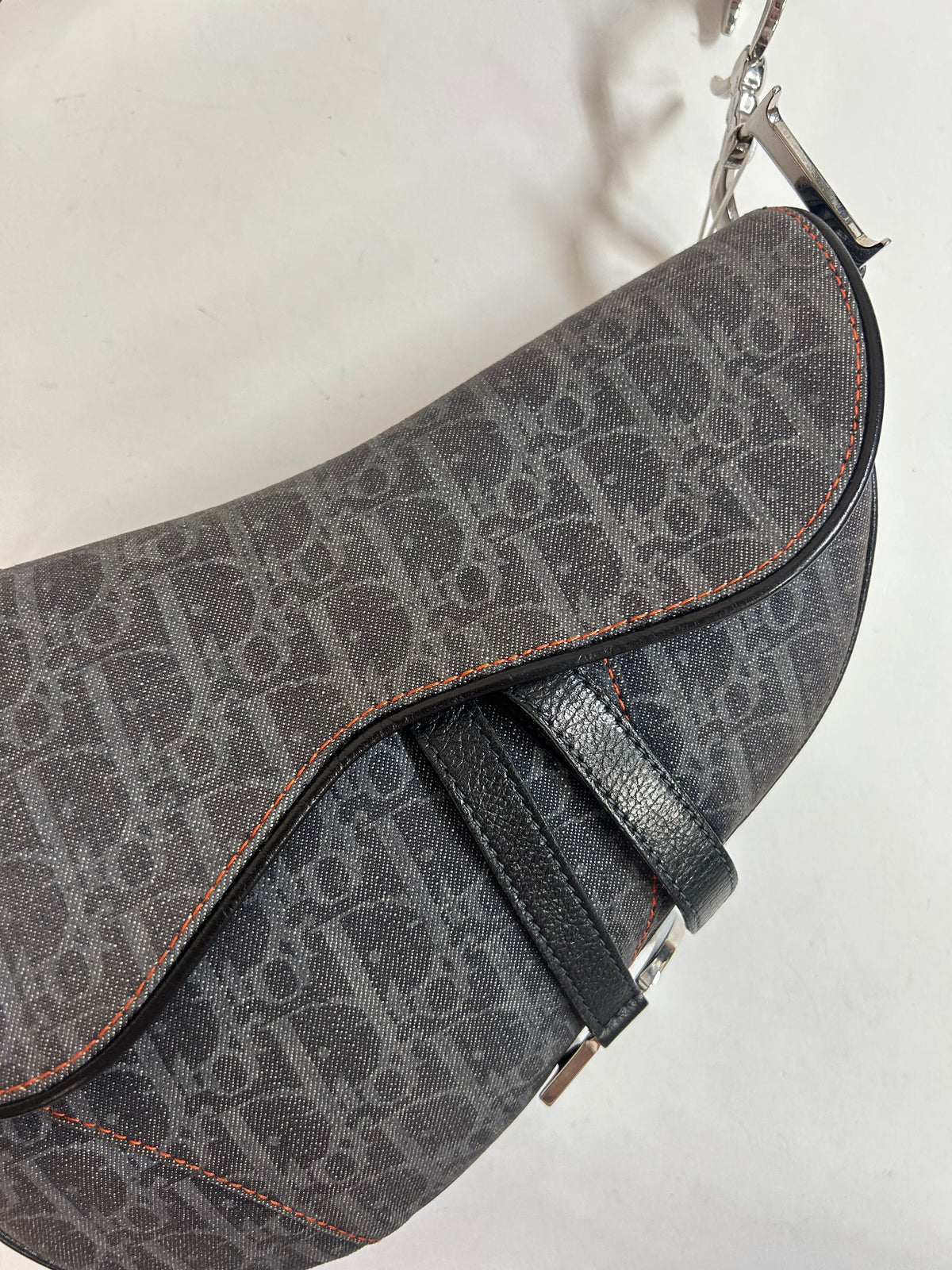 Christian Dior Denim Monogram Flight Saddle