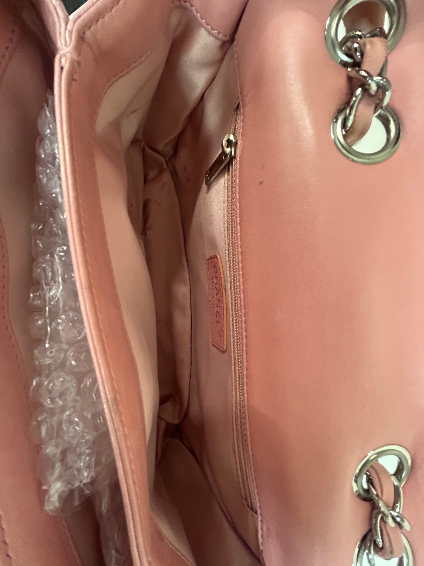 Chanel Pink Python Shoulder Flap Bag