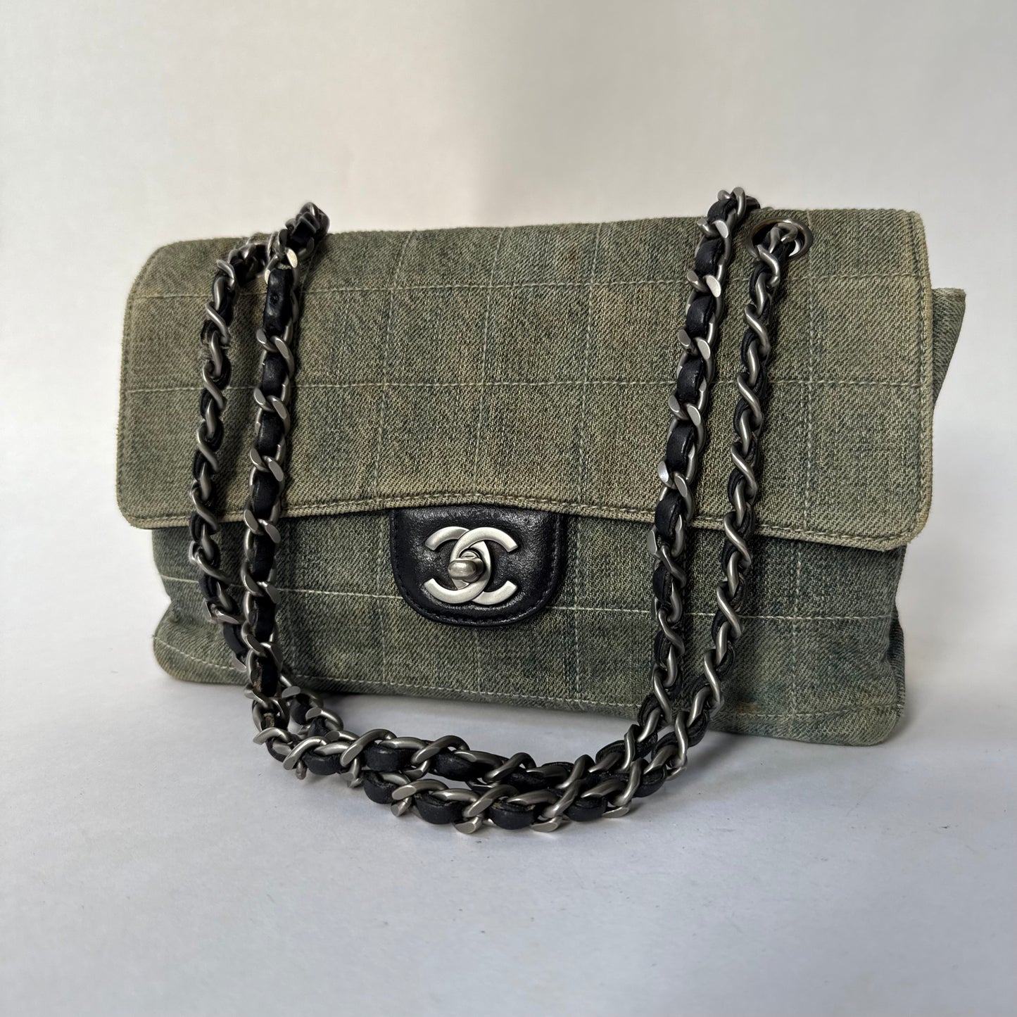 Chanel Denim Chocolate Bar Medium Flap