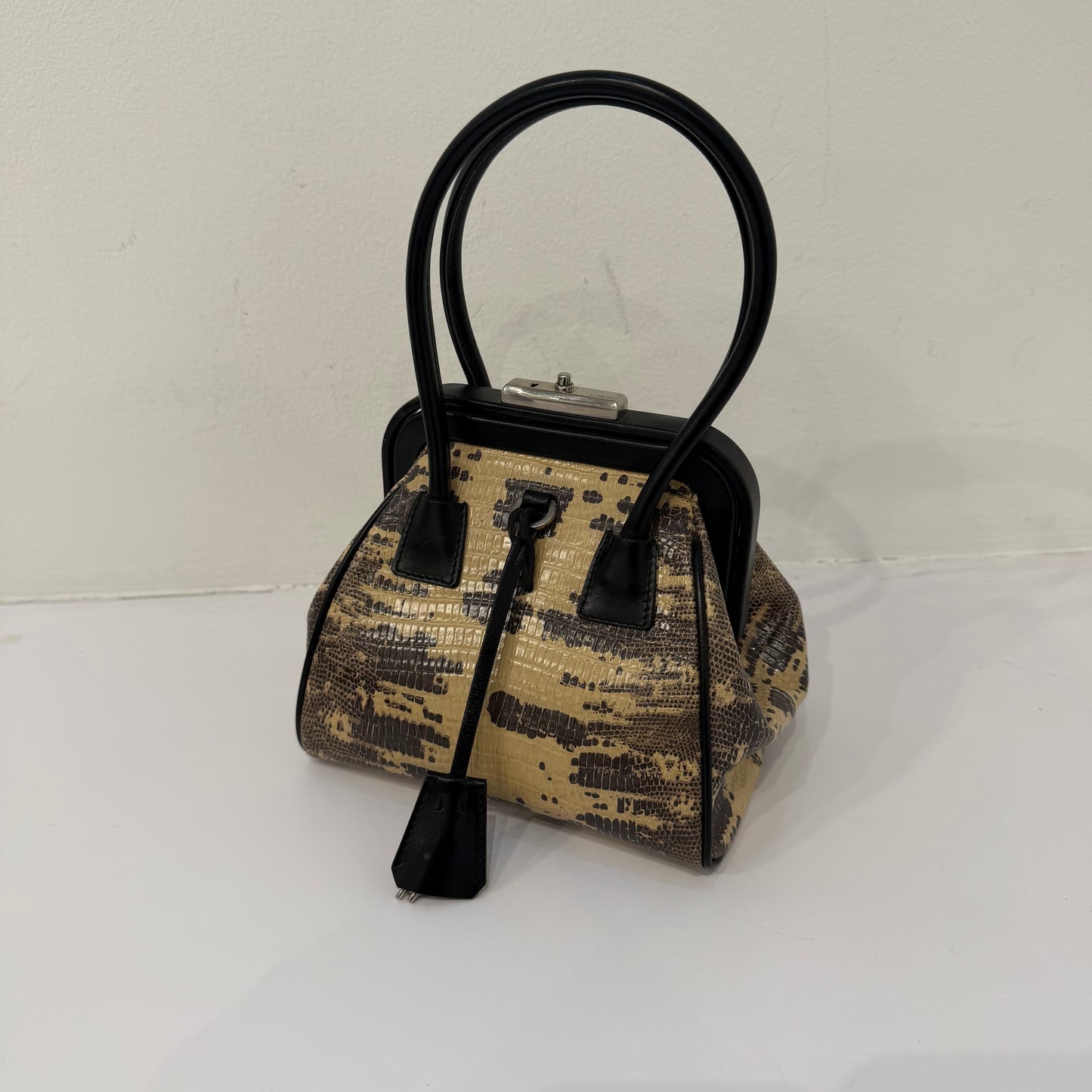 Prada Multicolored Lizard Leather Petite Shoulder Bag