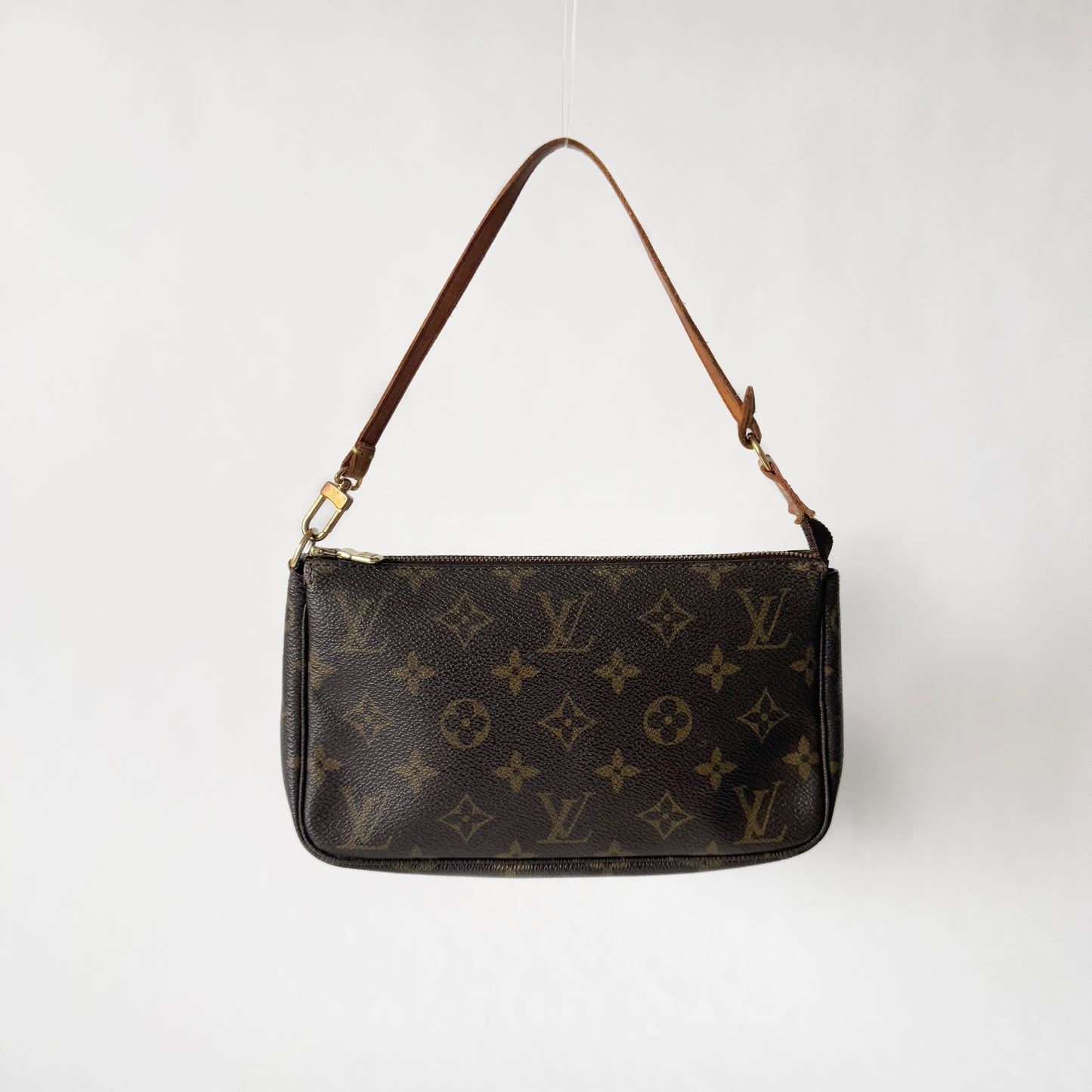 Louis Vuitton Brown Monogram Classic Pochette Accessories Shoulder Bag