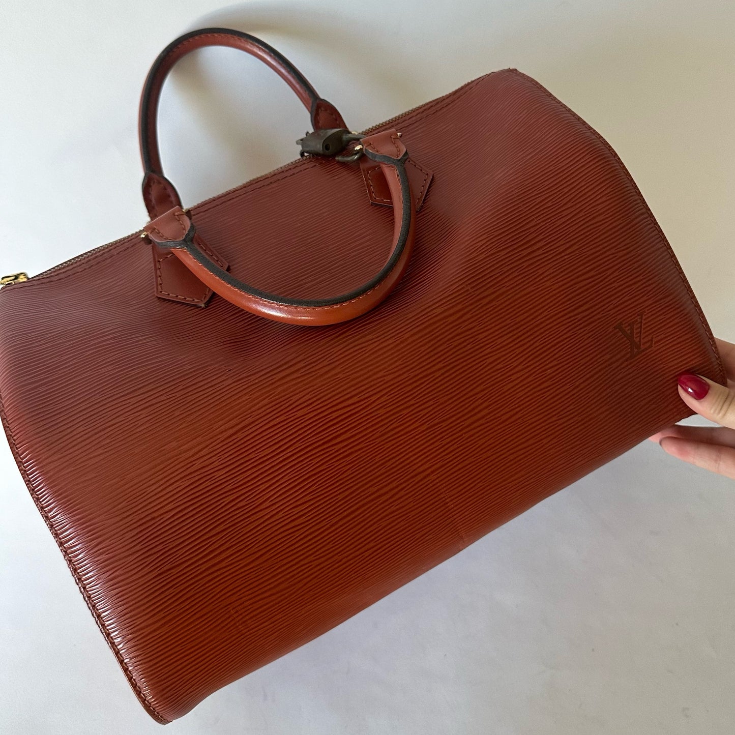 Louis Vuitton 1995 Kenyan Fawn Epi Leather Speedy 30