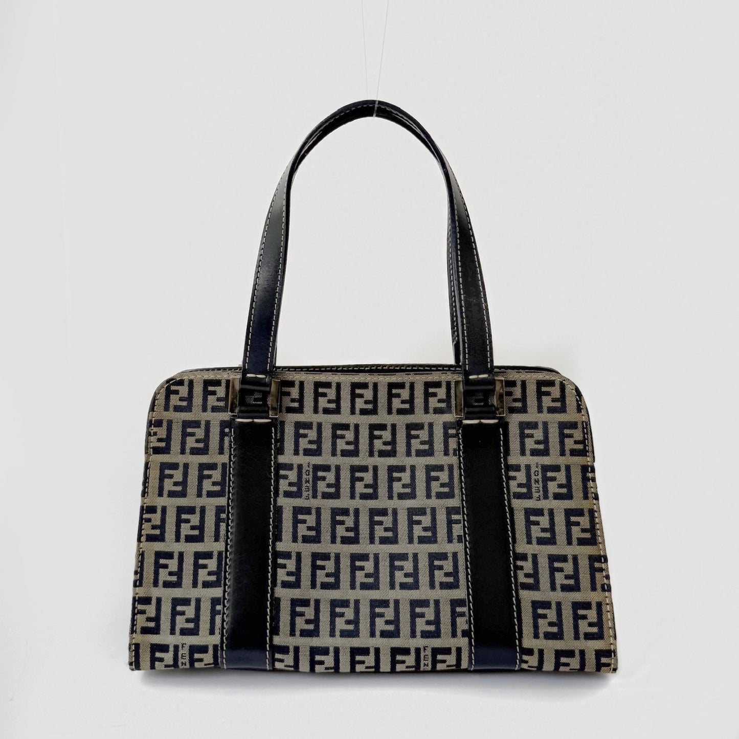 Fendi Navy Zucchino Small Shoulder Bag