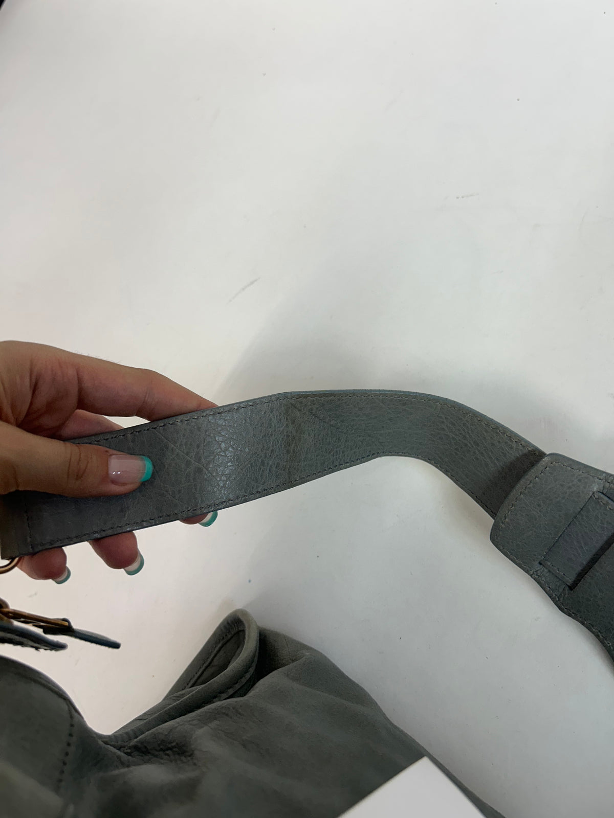 Balenciaga Light Blue Leather "Part-Time" w/ Giant GHW
