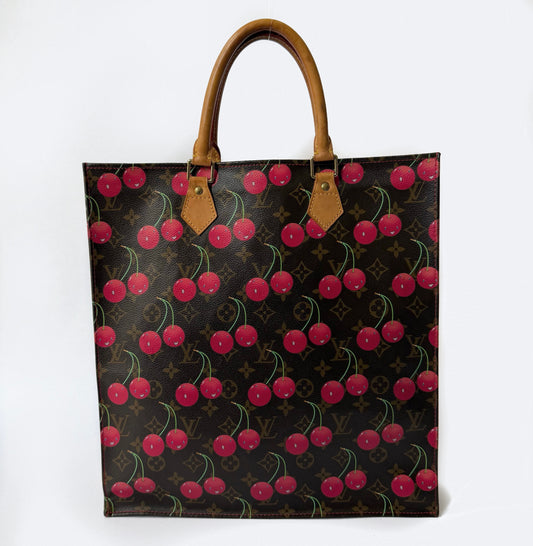 Louis Vuitton Cherry Murakami Sac Plat Tote Bag