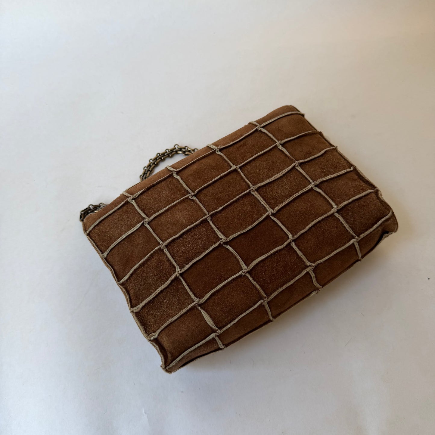 Chanel Brown 2.55 Suede Chocolate Bar Flap