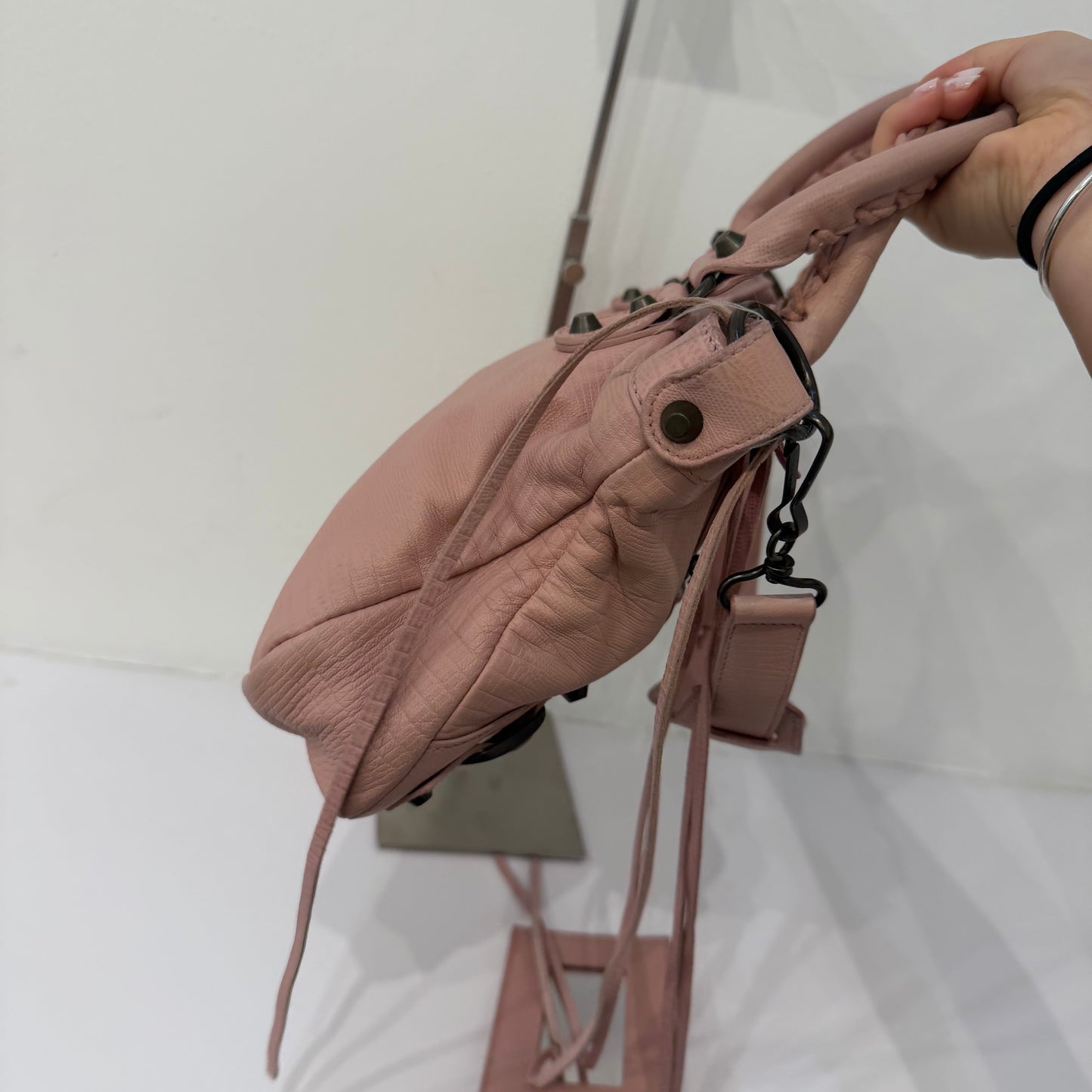 Balenciaga Pink Lizard First Class City Bag