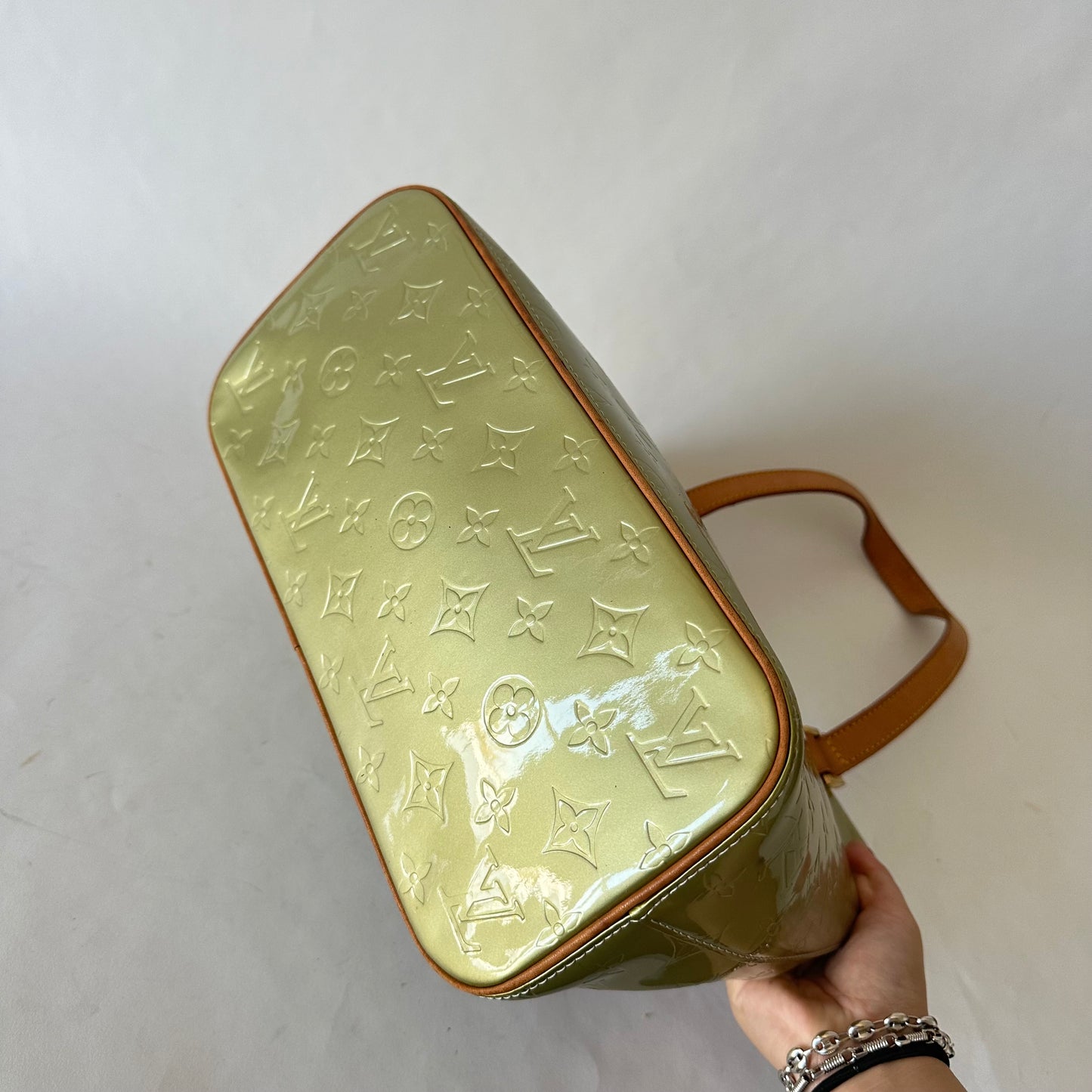 Louis Vuitton Green Vernis Houston Shoulder Bag