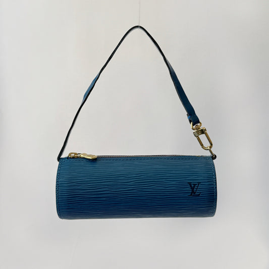 Louis Vuitton Blue Epi Leather Suffolt Mini Pochette