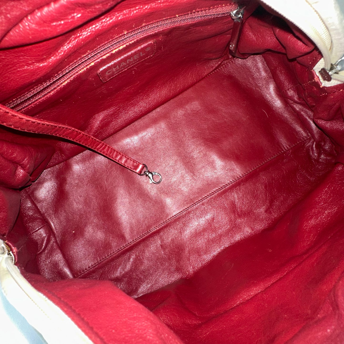 Chanel Cream Le Marias Bowler Quilted Puffer Bag