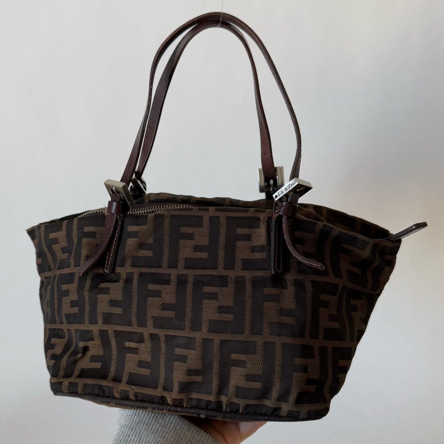 Fendi Brown Zucca Small Tote Bag