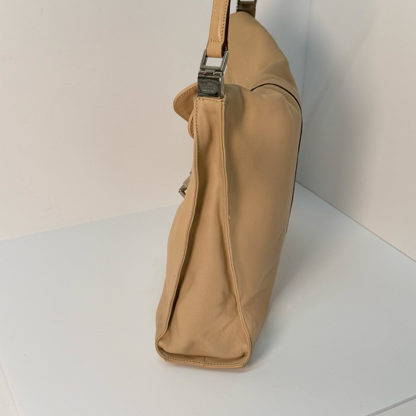 Gucci Beige Leather Jackie Bardot Shoulder Bag