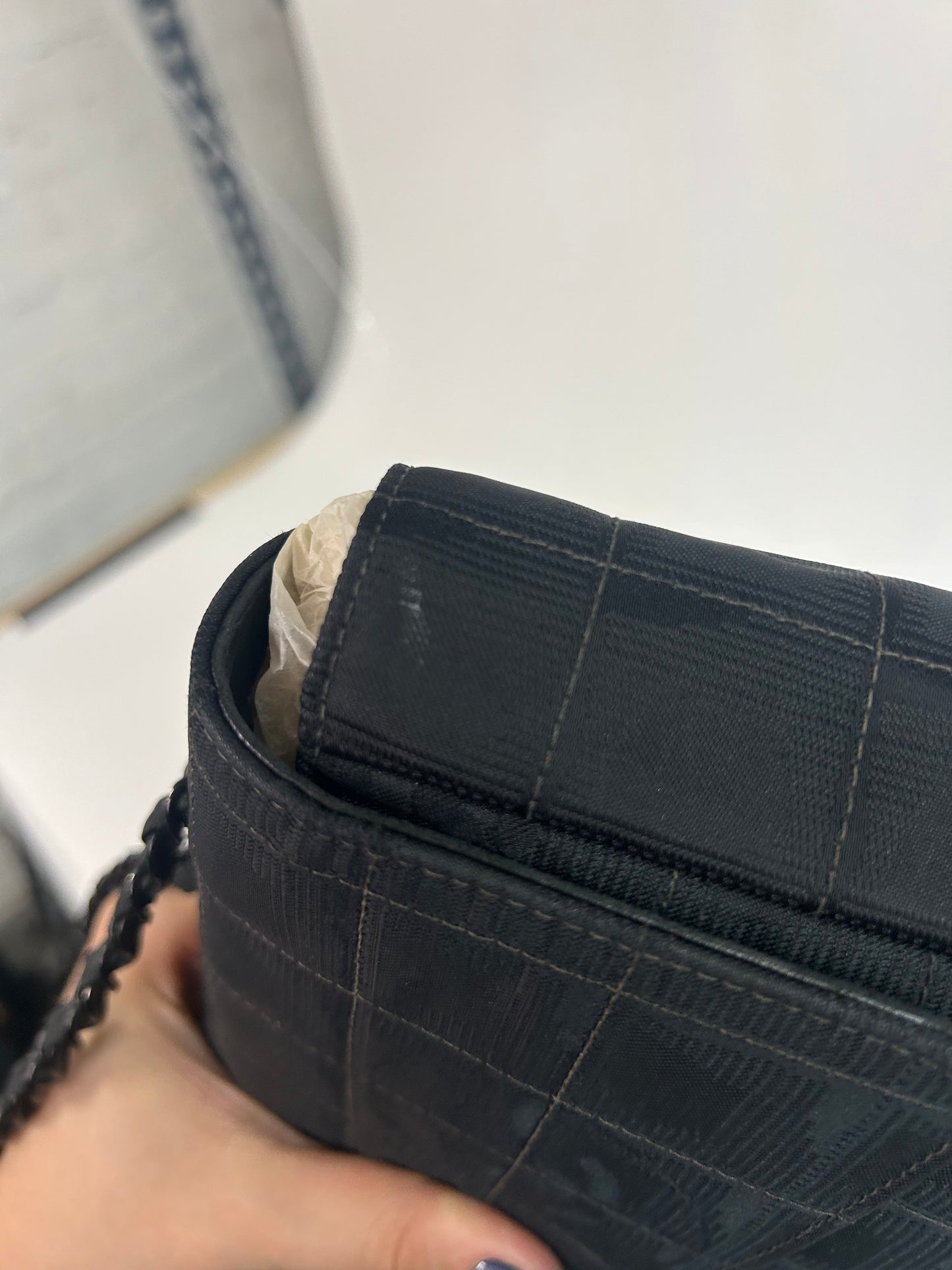 Chanel Black Travel Line Nylon Flap