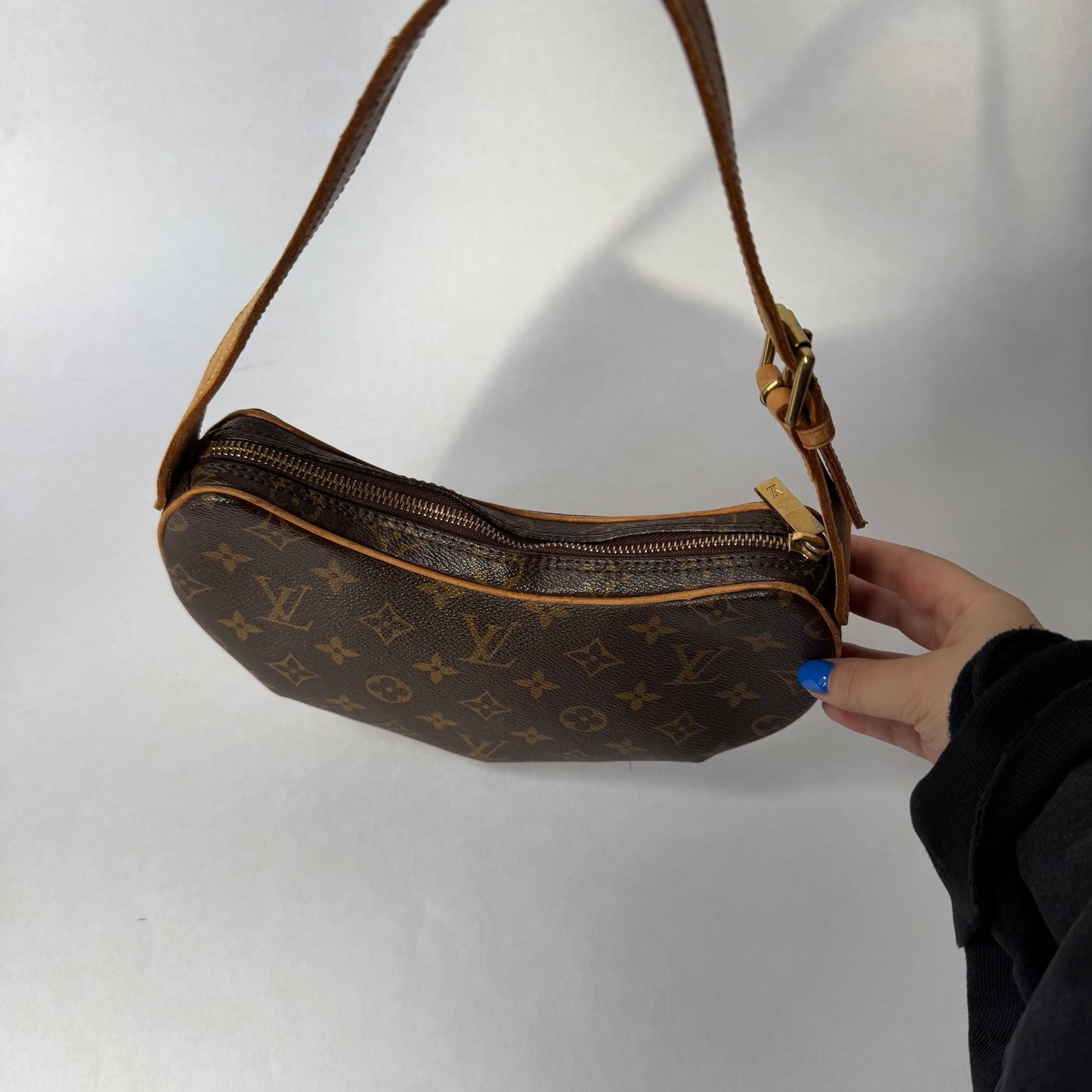 Louis Vuitton Brown Canvas Monogram Croissant PM Shoulder Bag