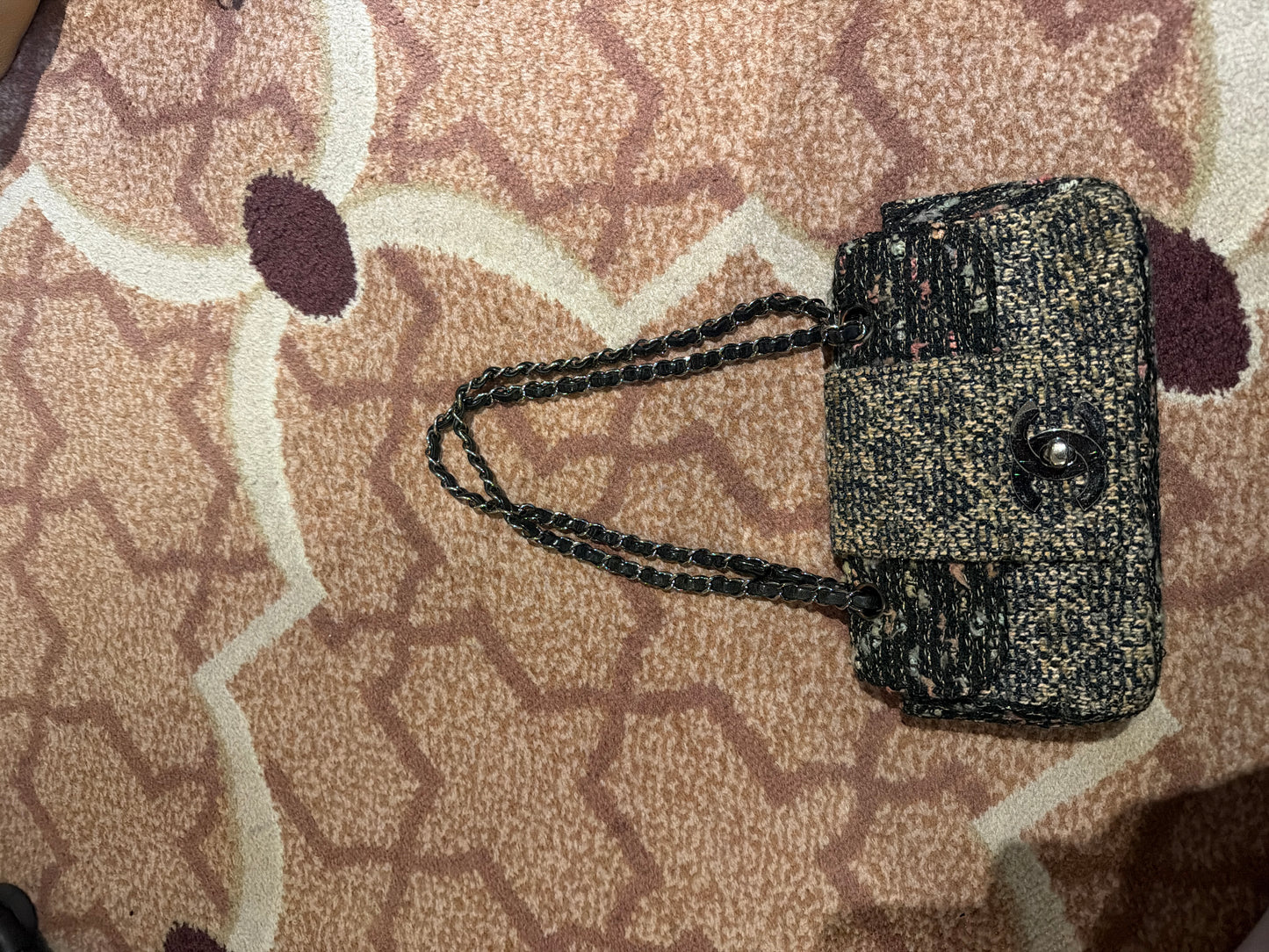 Chanel 2004 Multicolored Tweed Dark Fantasy Chain Flap