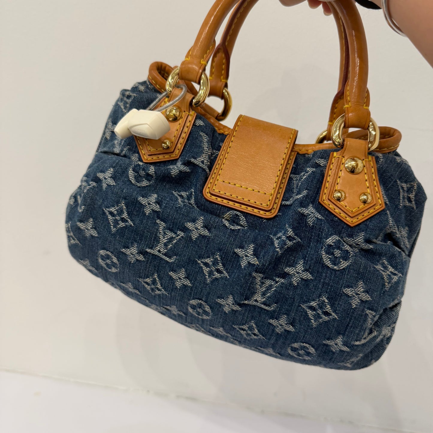Louis Vuitton Denim Monogram Pleaty Handbag