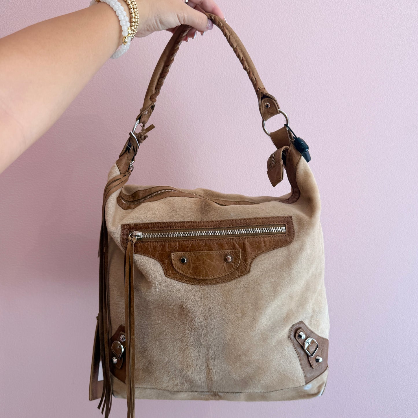 Balenciaga Ponyhair Beige Day City Bag