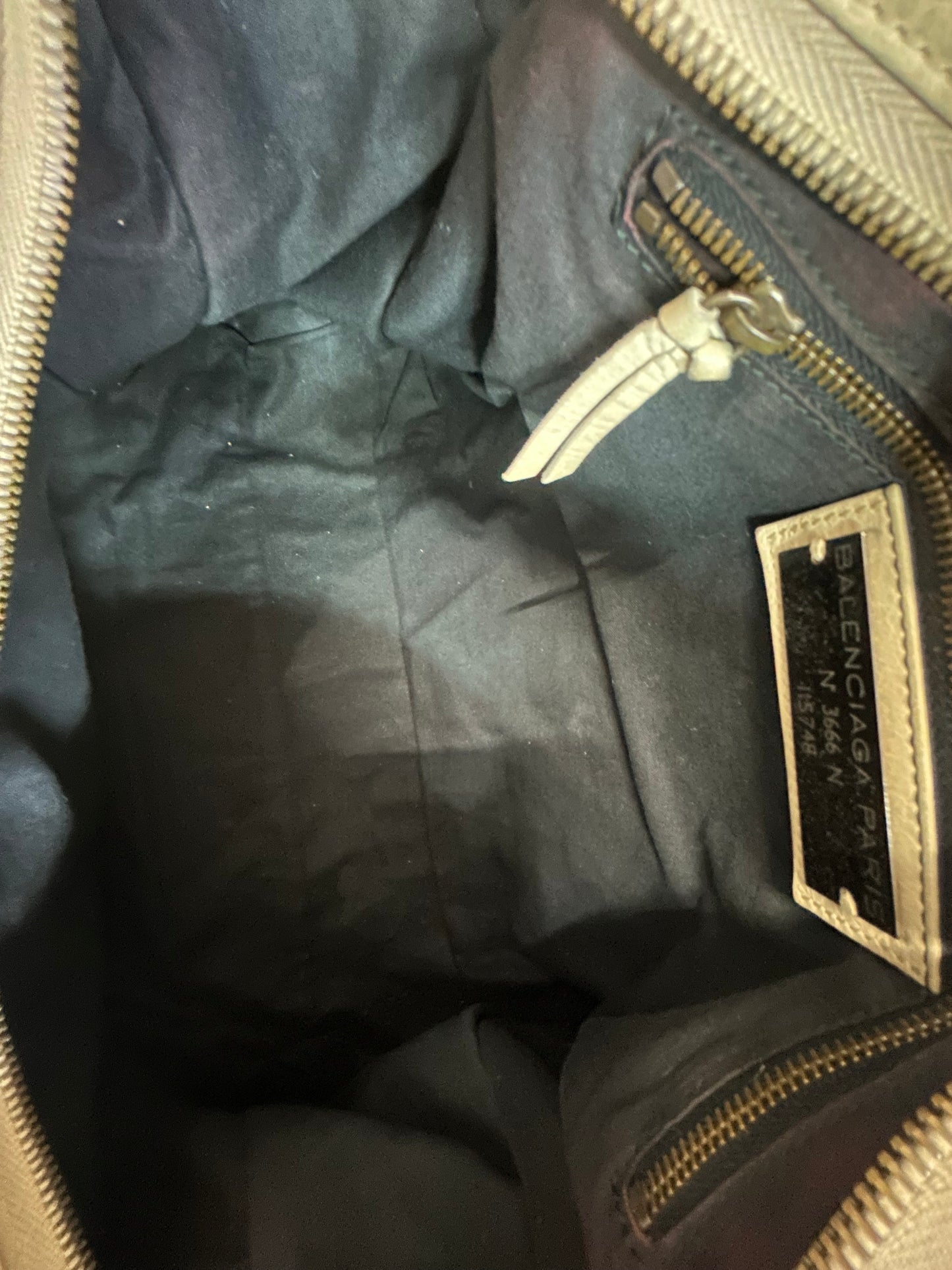 Balenciaga Beige City Bag w/ Bronze Hardware