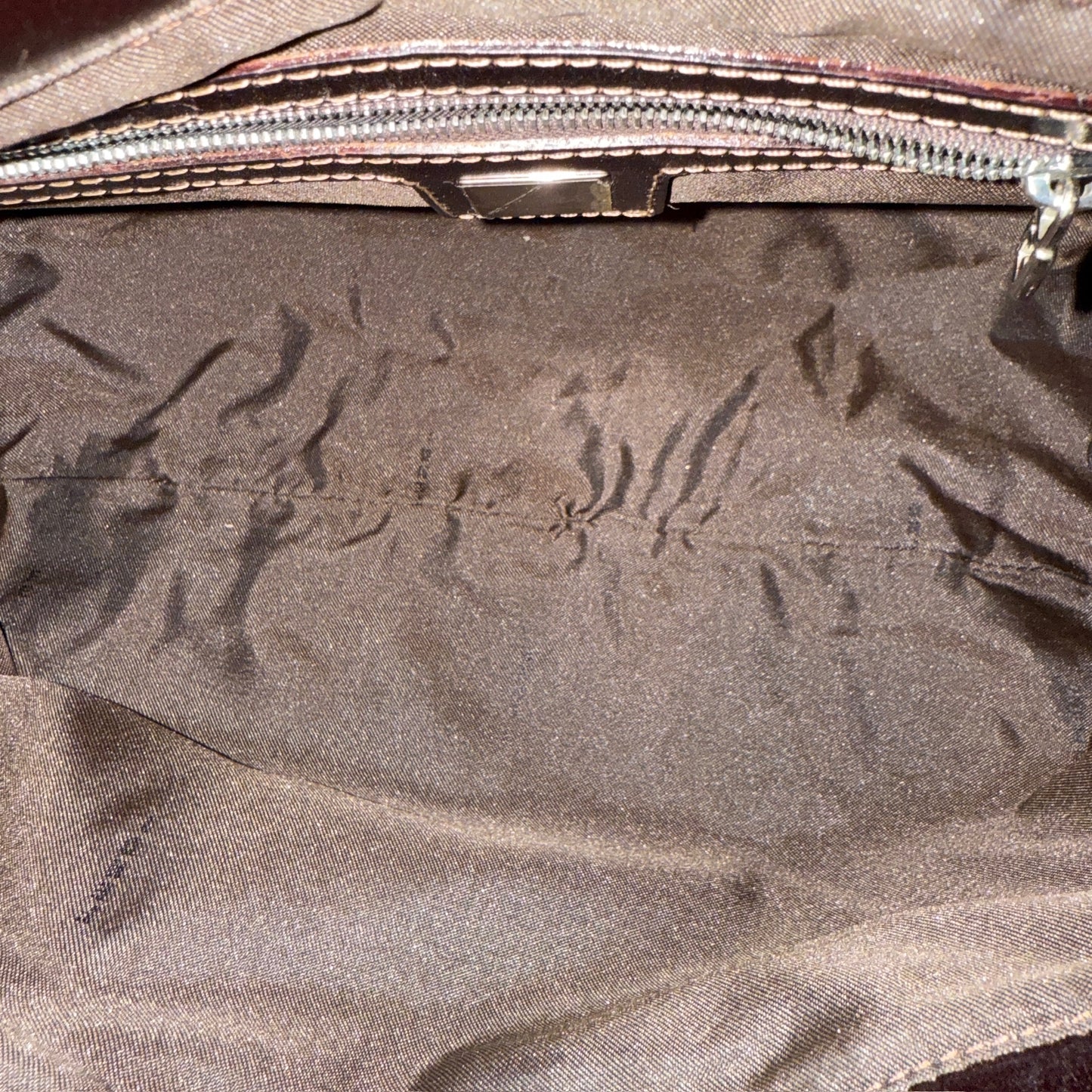 Fendi Cream Beaded Mamma Baguette Shoulder Bag