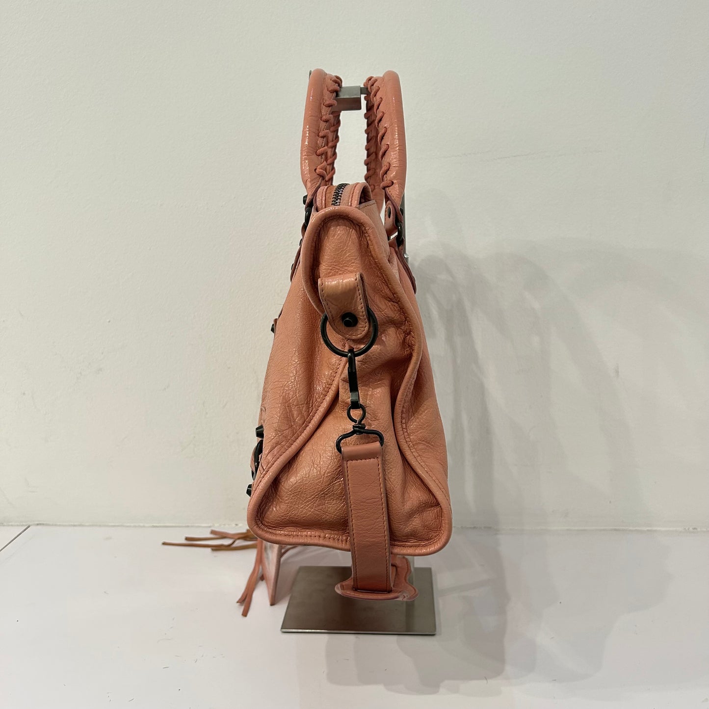 Balenciaga Pink Leather 2 Way City Bag