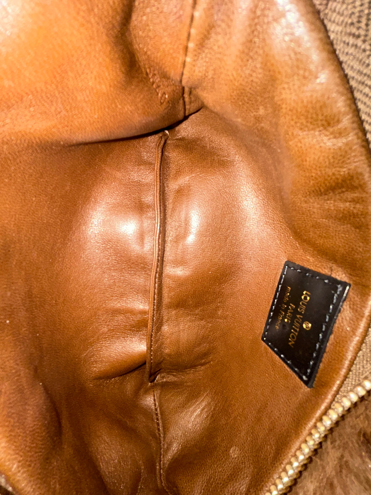 RARE Louis Vuitton 2009 Brown Mink Fur Monogram Pochette Shoulder Bag