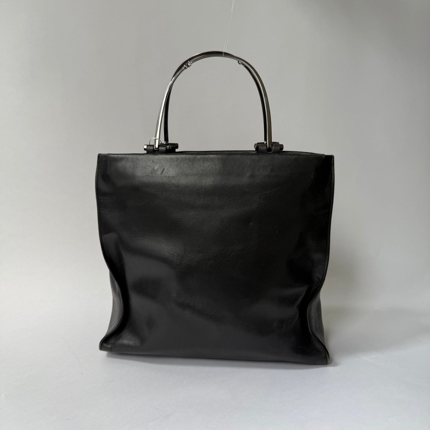Gucci Black Lambskin Tom Ford Era Top Handle Tote Bag