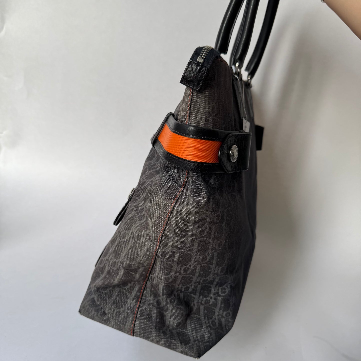 Christian Dior Large Navy Trotter Flight Travel Tote Bag