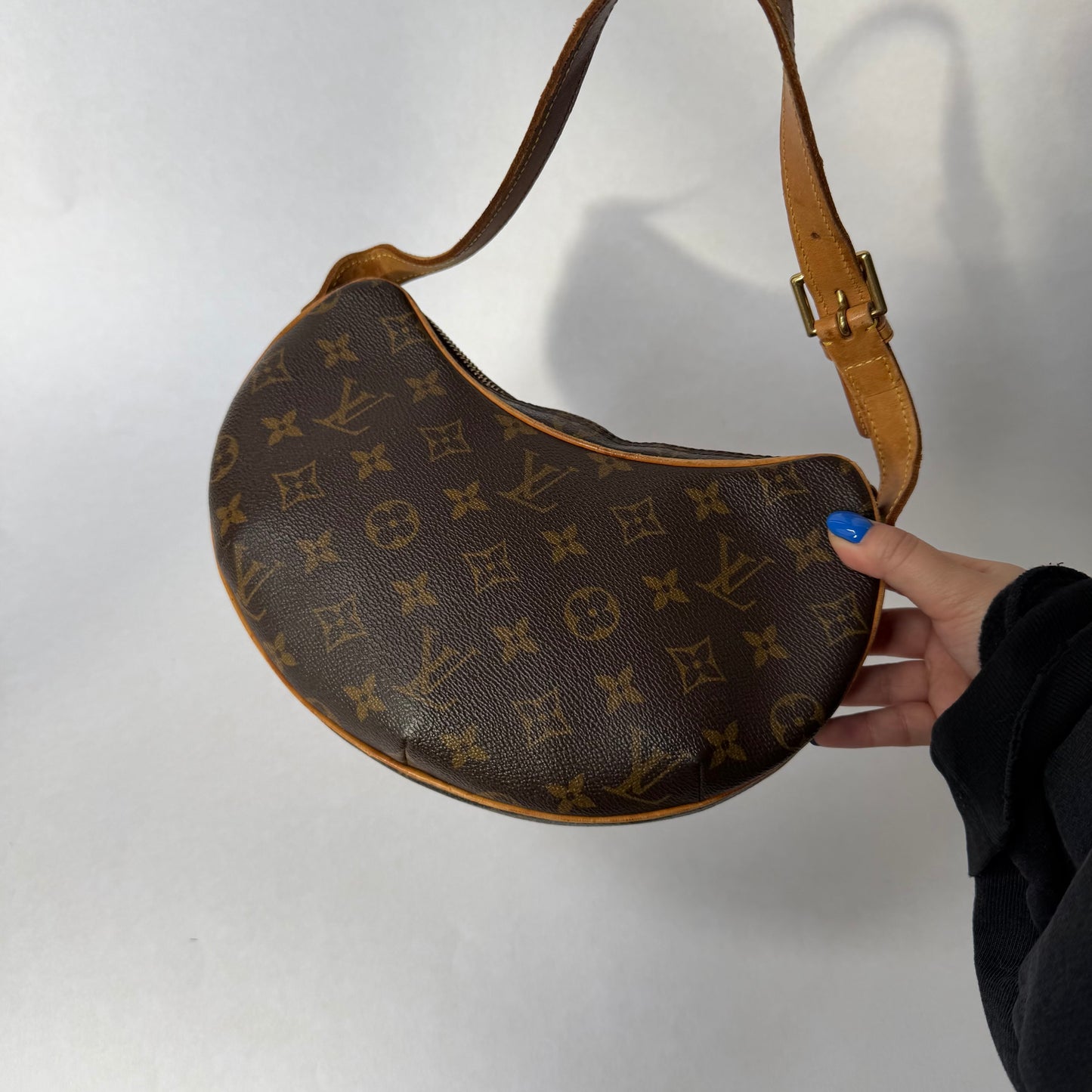 Louis Vuitton Brown Canvas Monogram Croissant PM Shoulder Bag