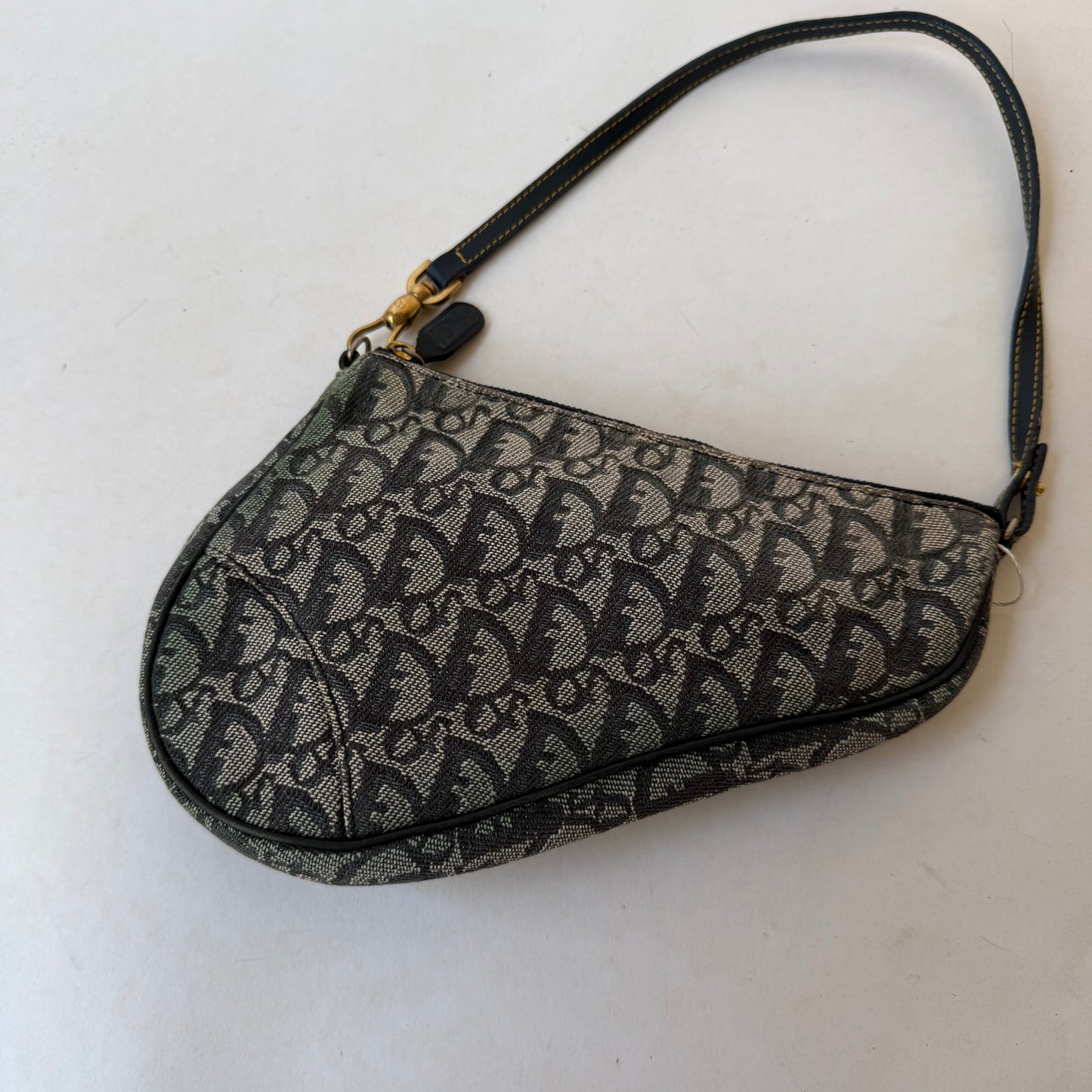 Christian Dior Navy Trotter Mini Saddle Bag