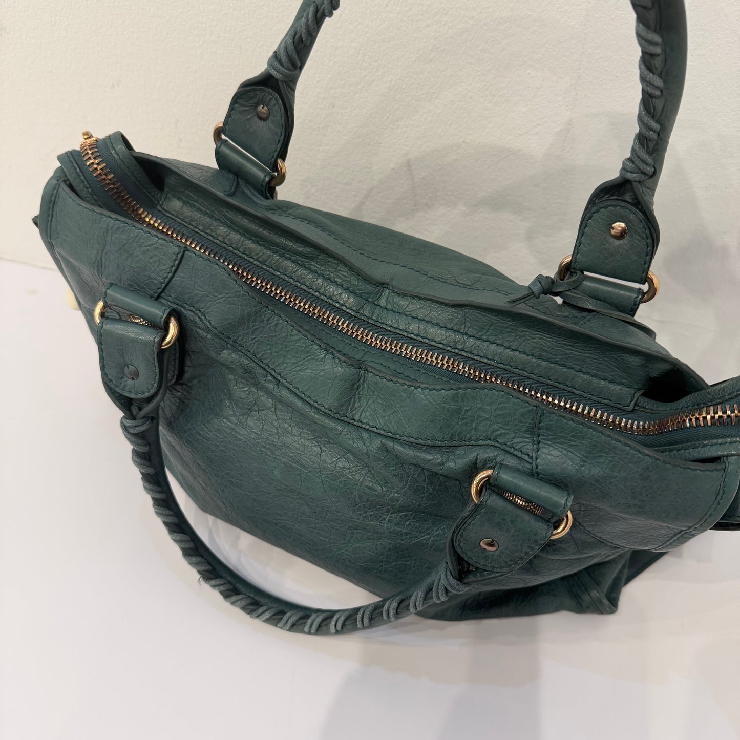Balenciaga x Neiman Marcus Anniversary Blue Leather City Bag