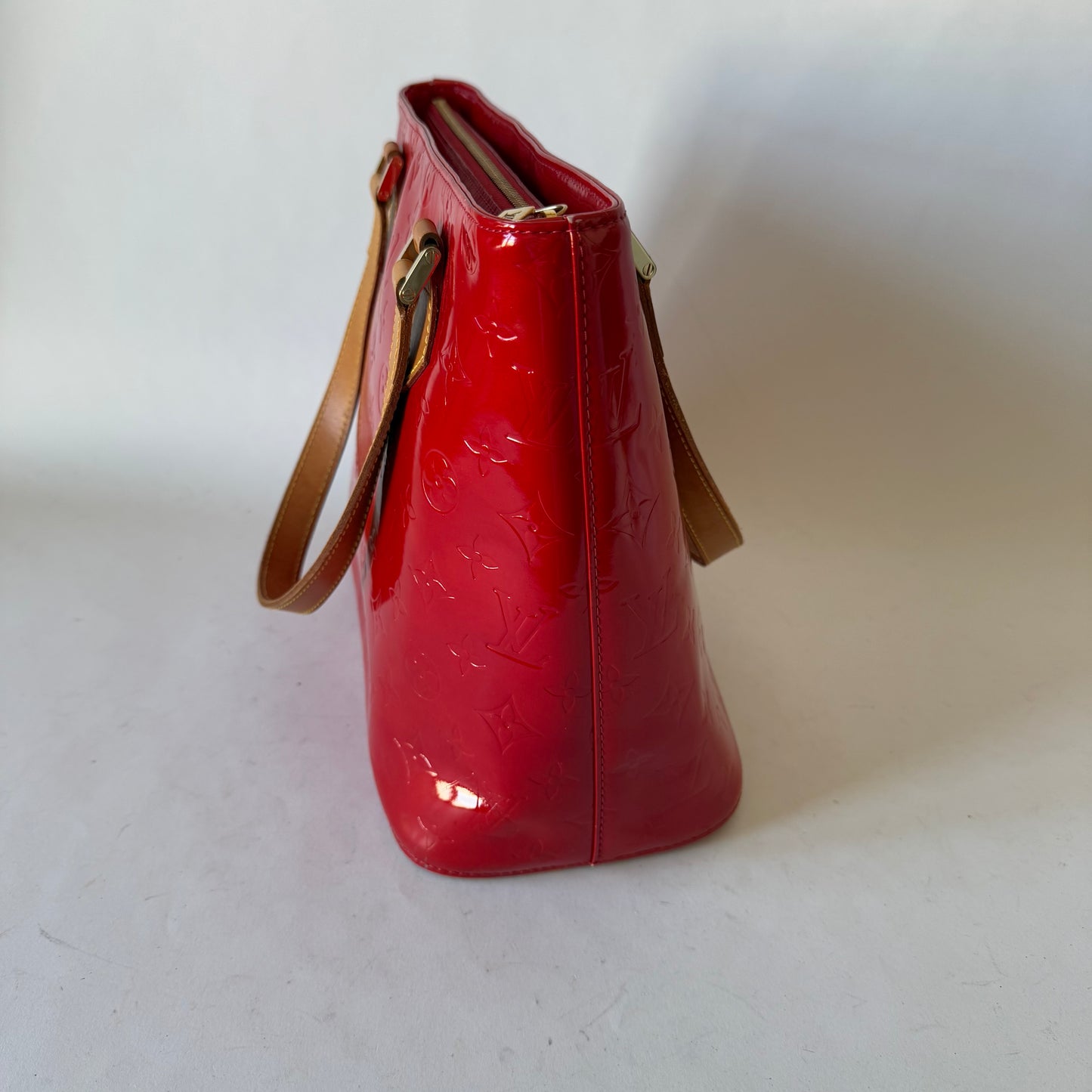 Louis Vuitton Red Vernis Houston Shoulder Bag