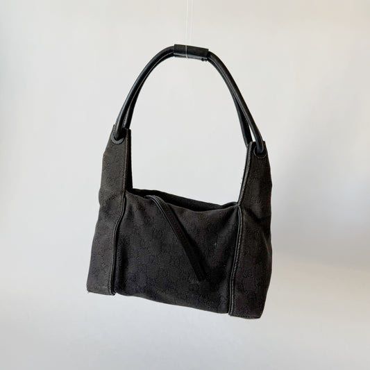 Gucci Black Monogram Shoulder Bag