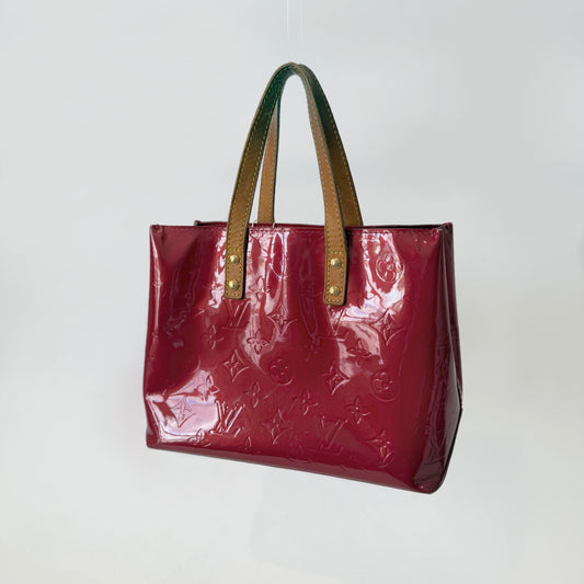 Louis Vuitton Red Vernis Patent Leather Reade PM Mini Tote Bag