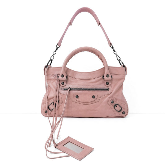 Balenciaga Pink Lizard First Class City Bag
